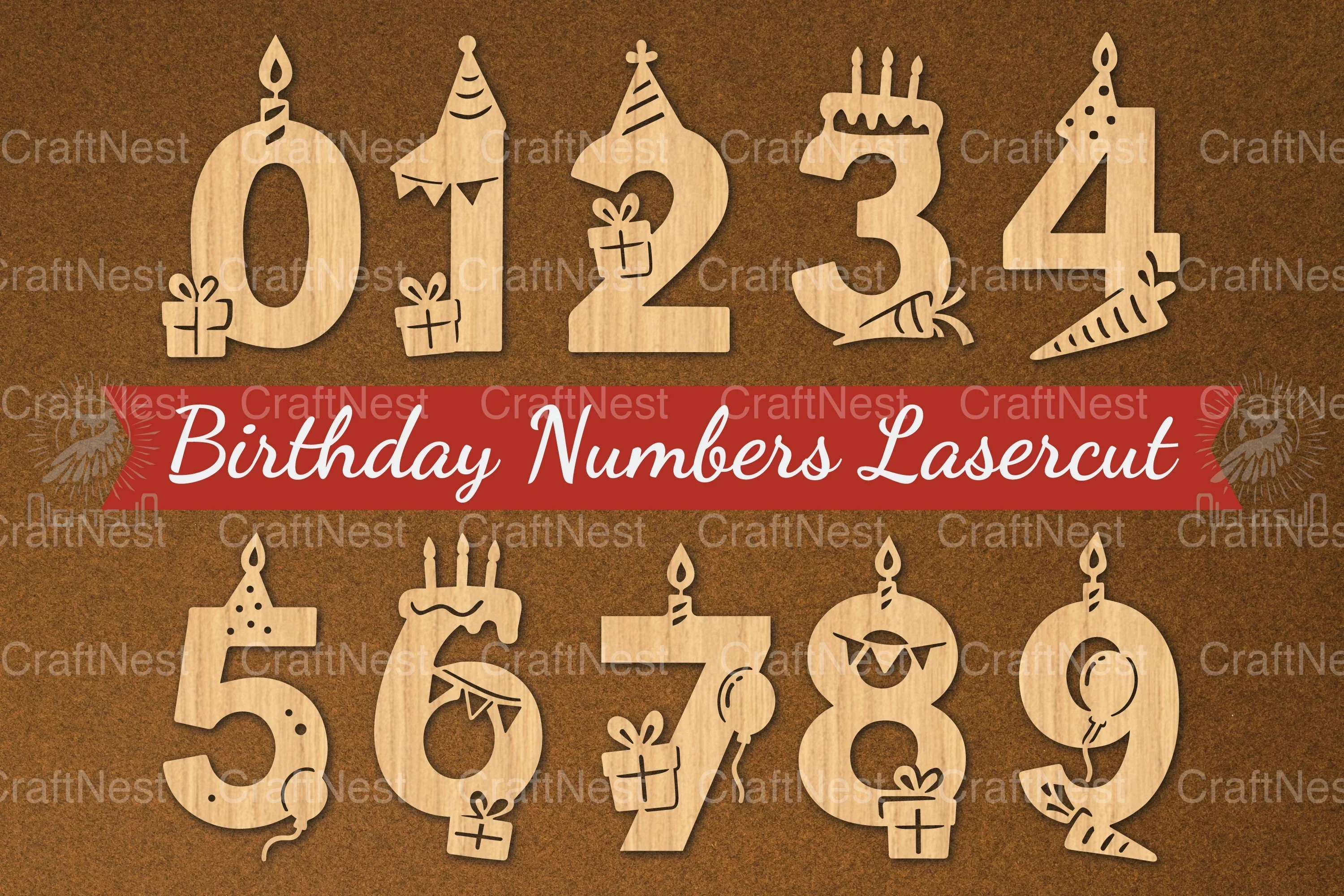 0746 Birthday Numbers Clipart Bundle