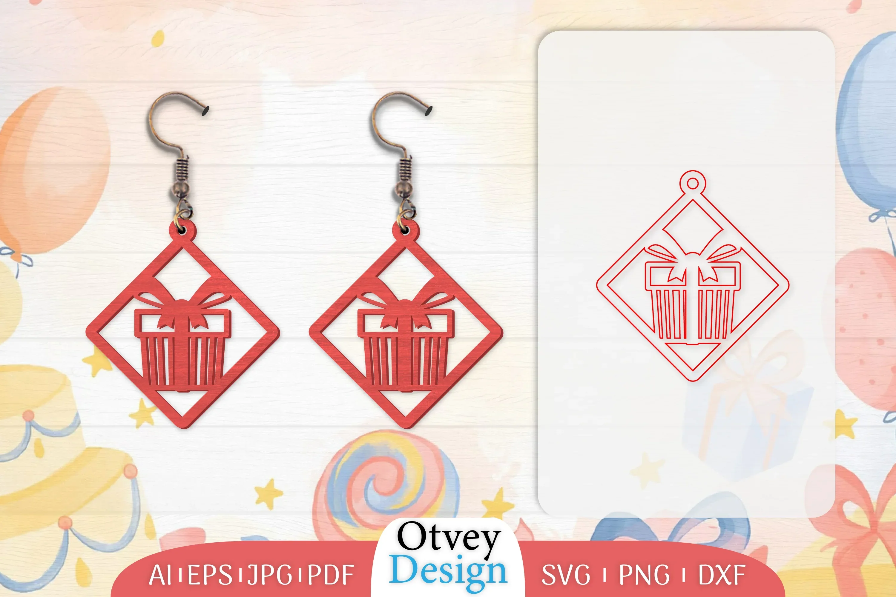 Birthday Earrings Lasercut SVG Bundle