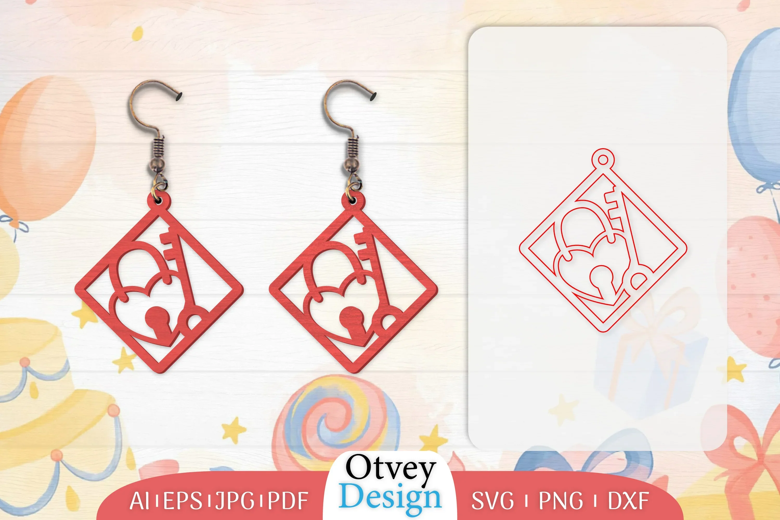 Birthday Earrings Lasercut SVG Bundle