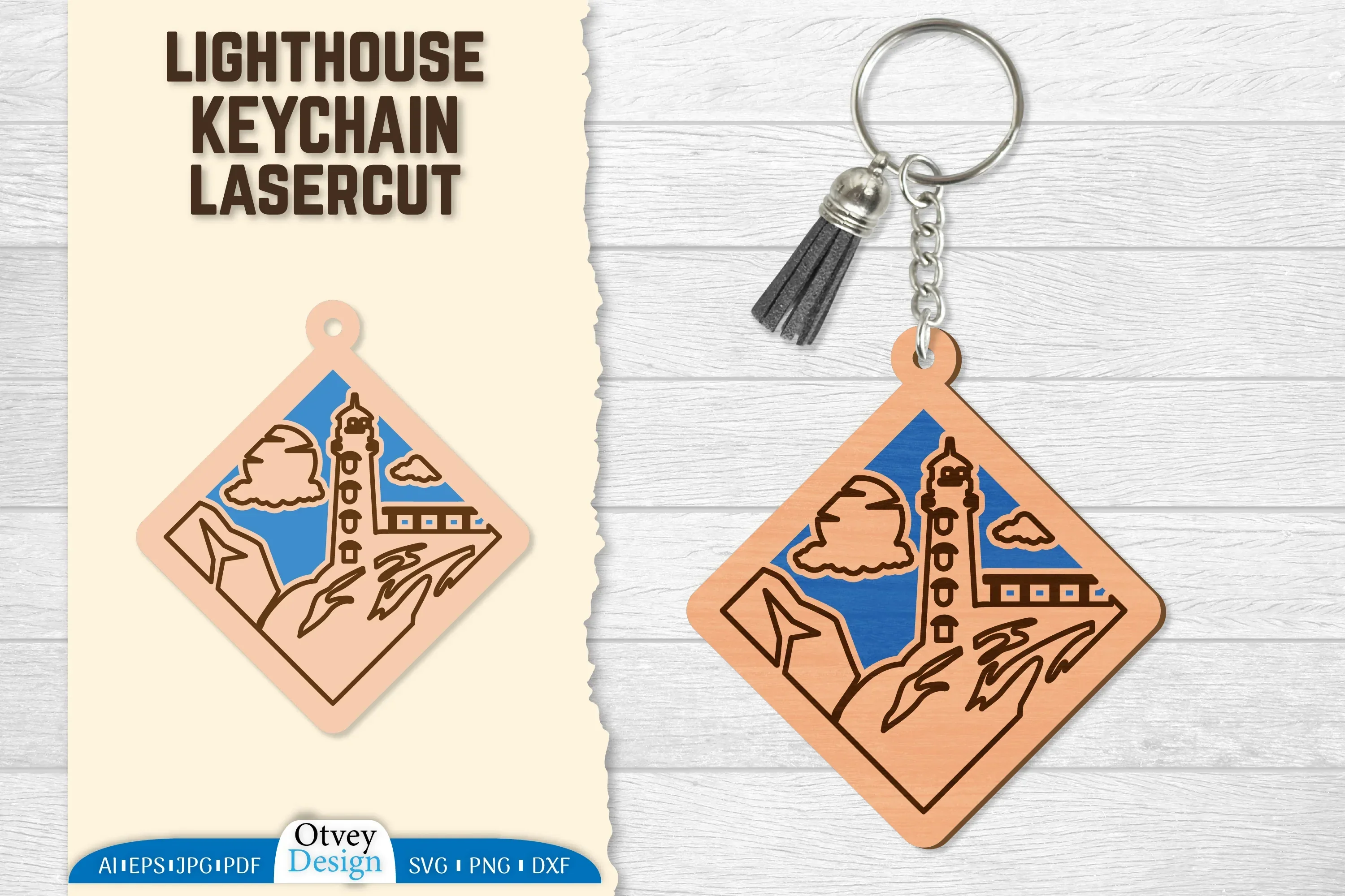 Lighthouse Lasercut Ornament SVG Bundle