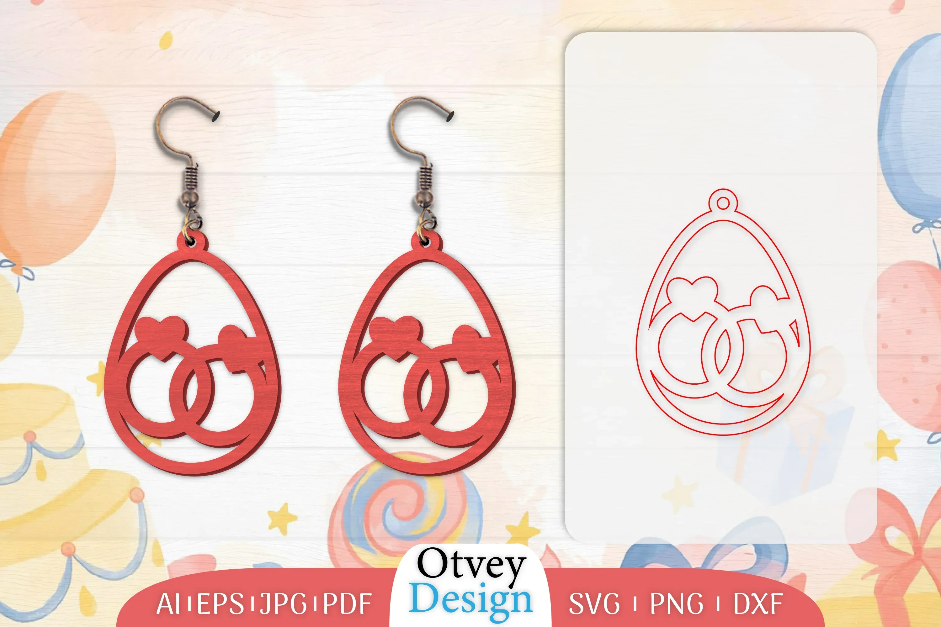 Birthday Earrings Lasercut SVG Bundle