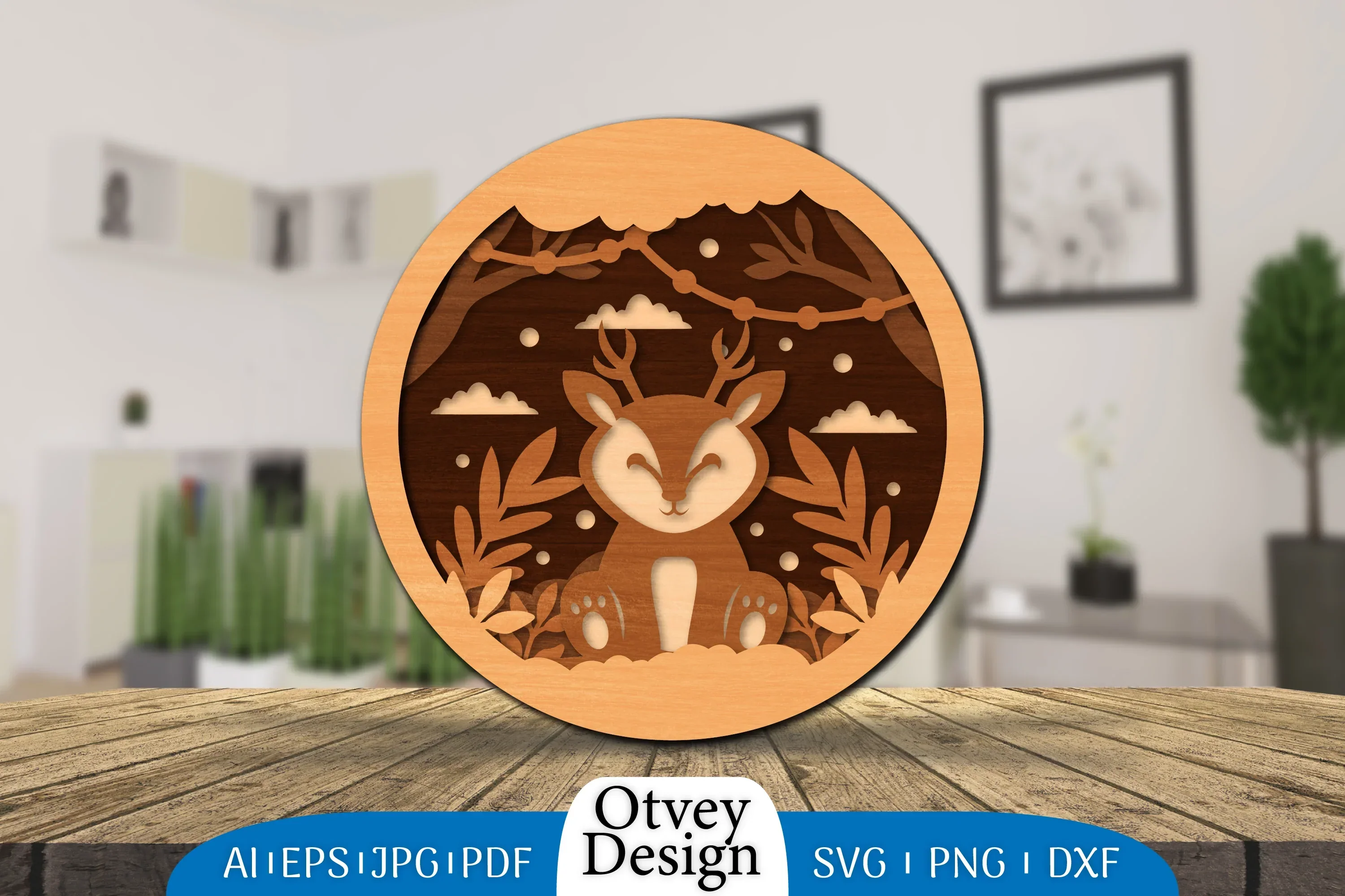 3D Layered Animals Lasercut SVG Bundle