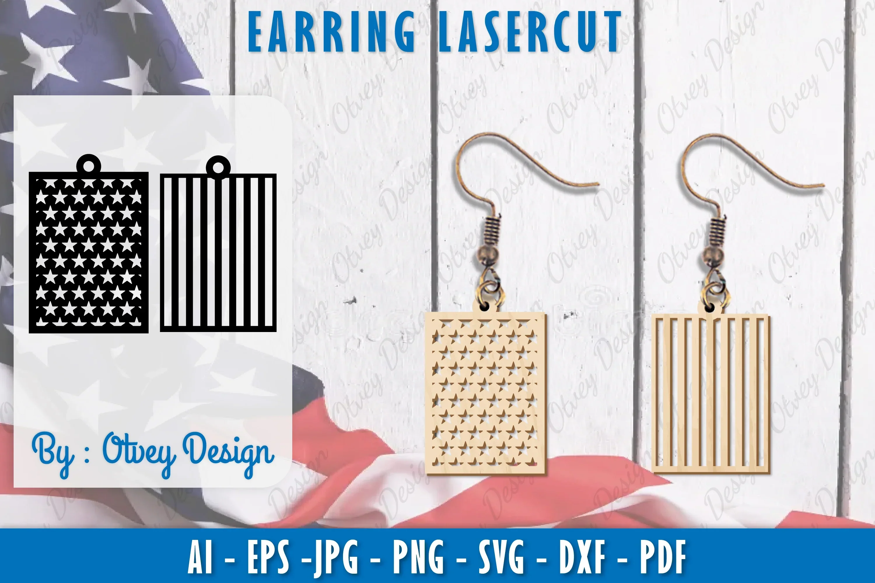 4th of July Earring SVG Bundle