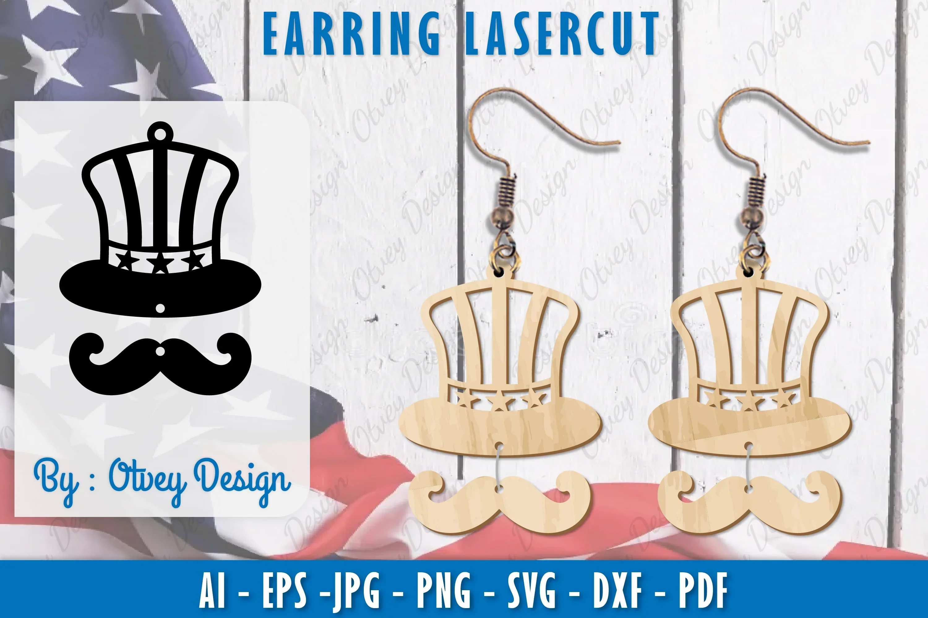 4th of July Earring SVG Bundle