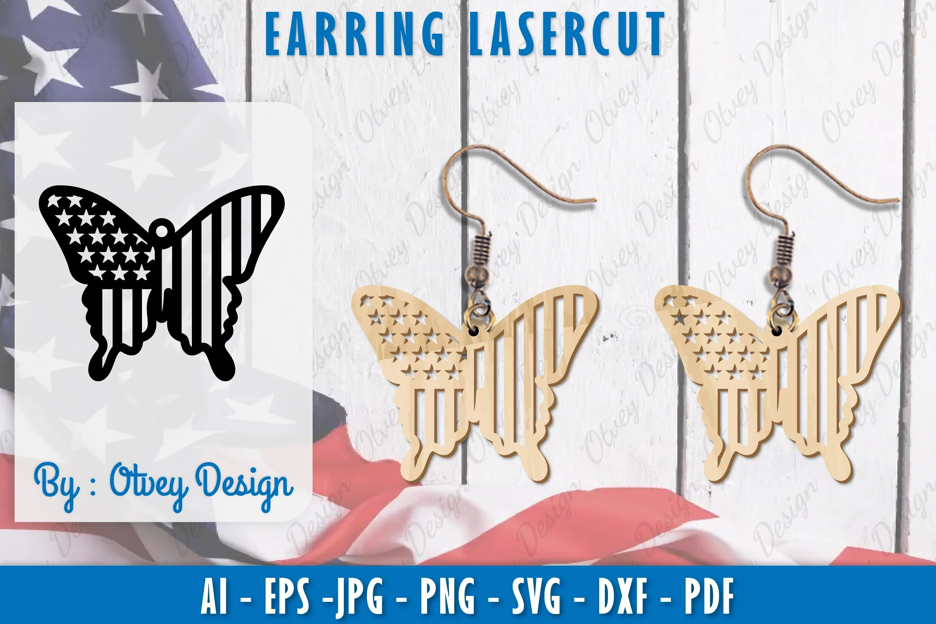 4th of July Earring SVG Bundle