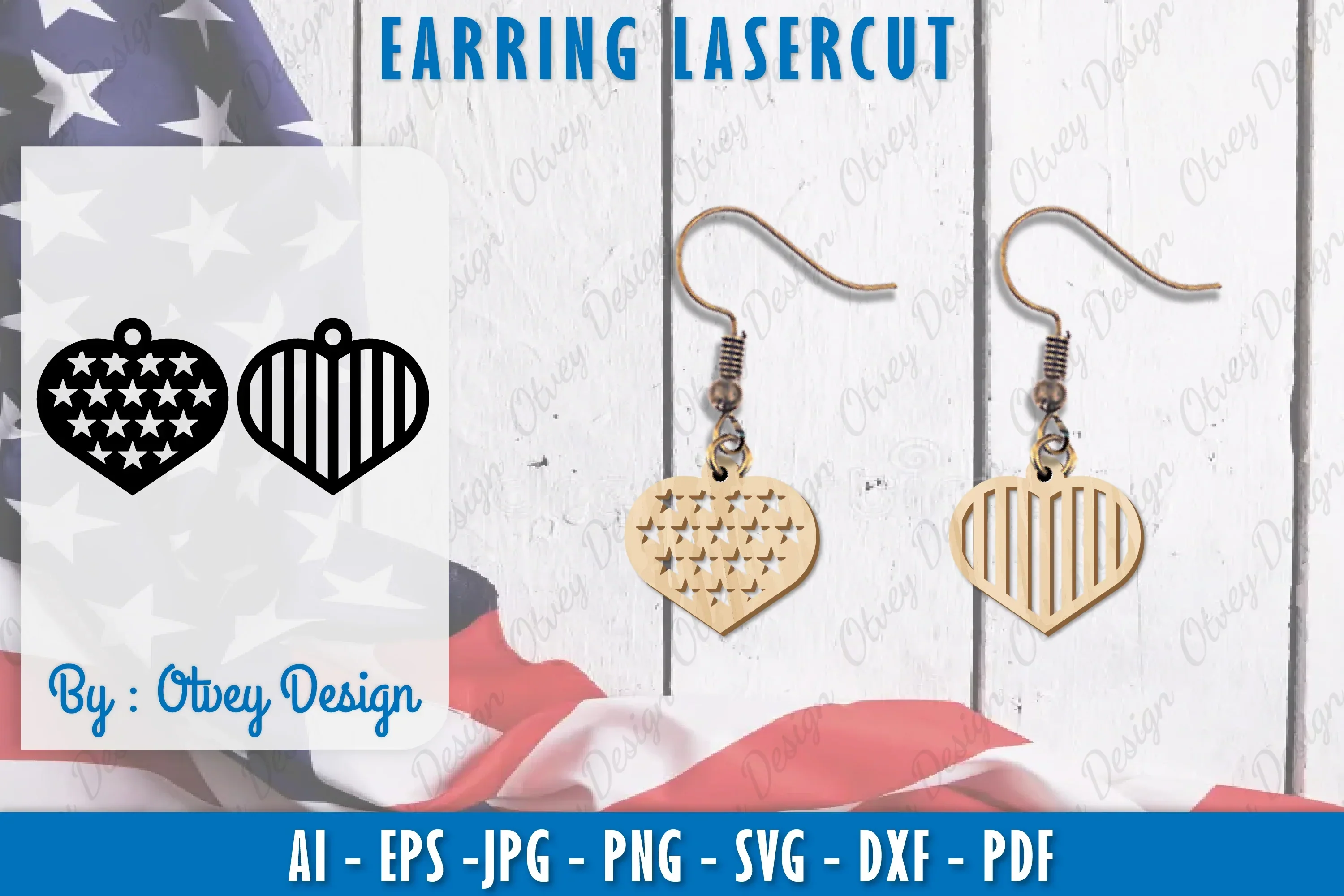 4th of July Earring SVG Bundle