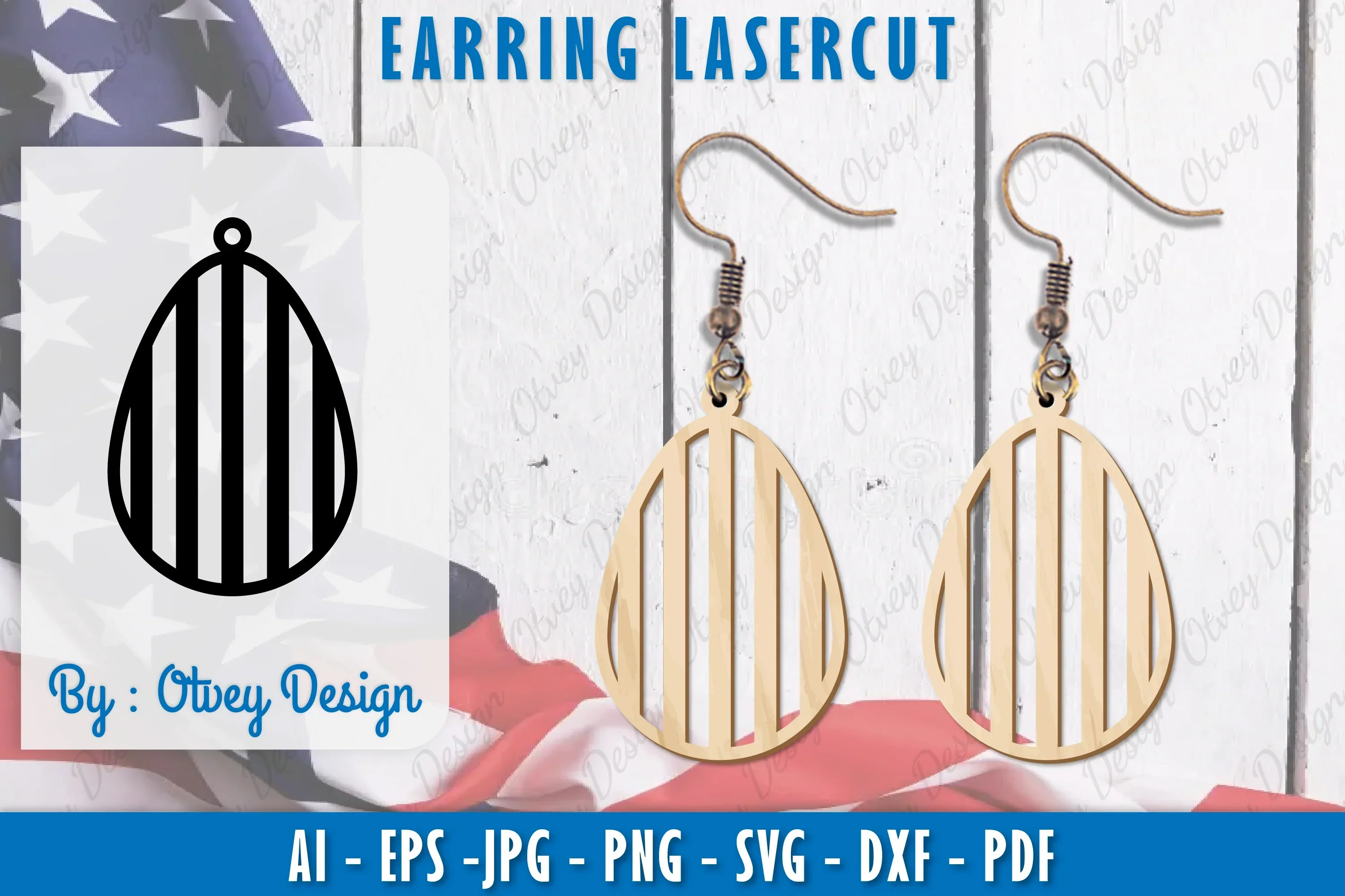 4th of July Earring SVG Bundle