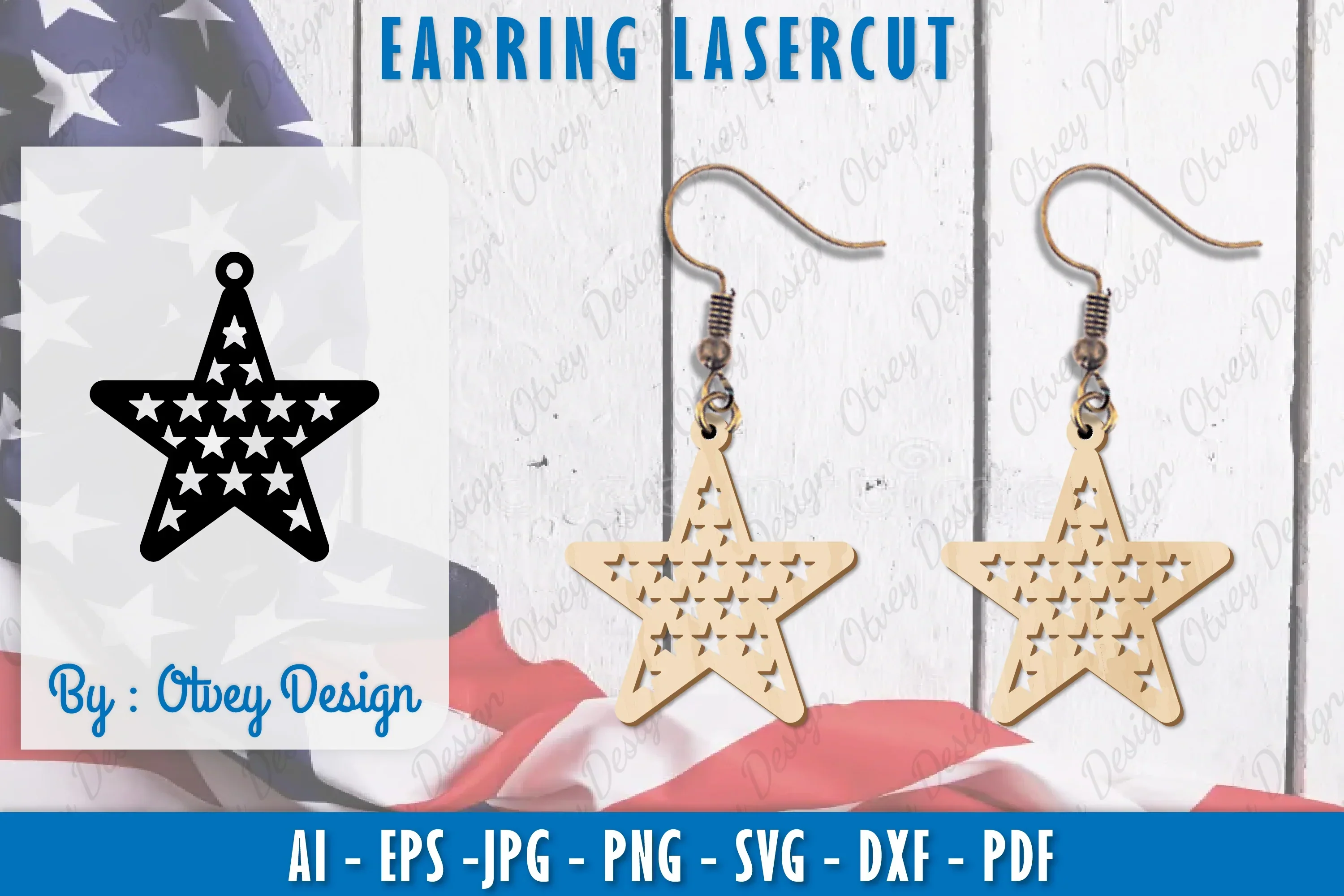 4th of July Earring SVG Bundle