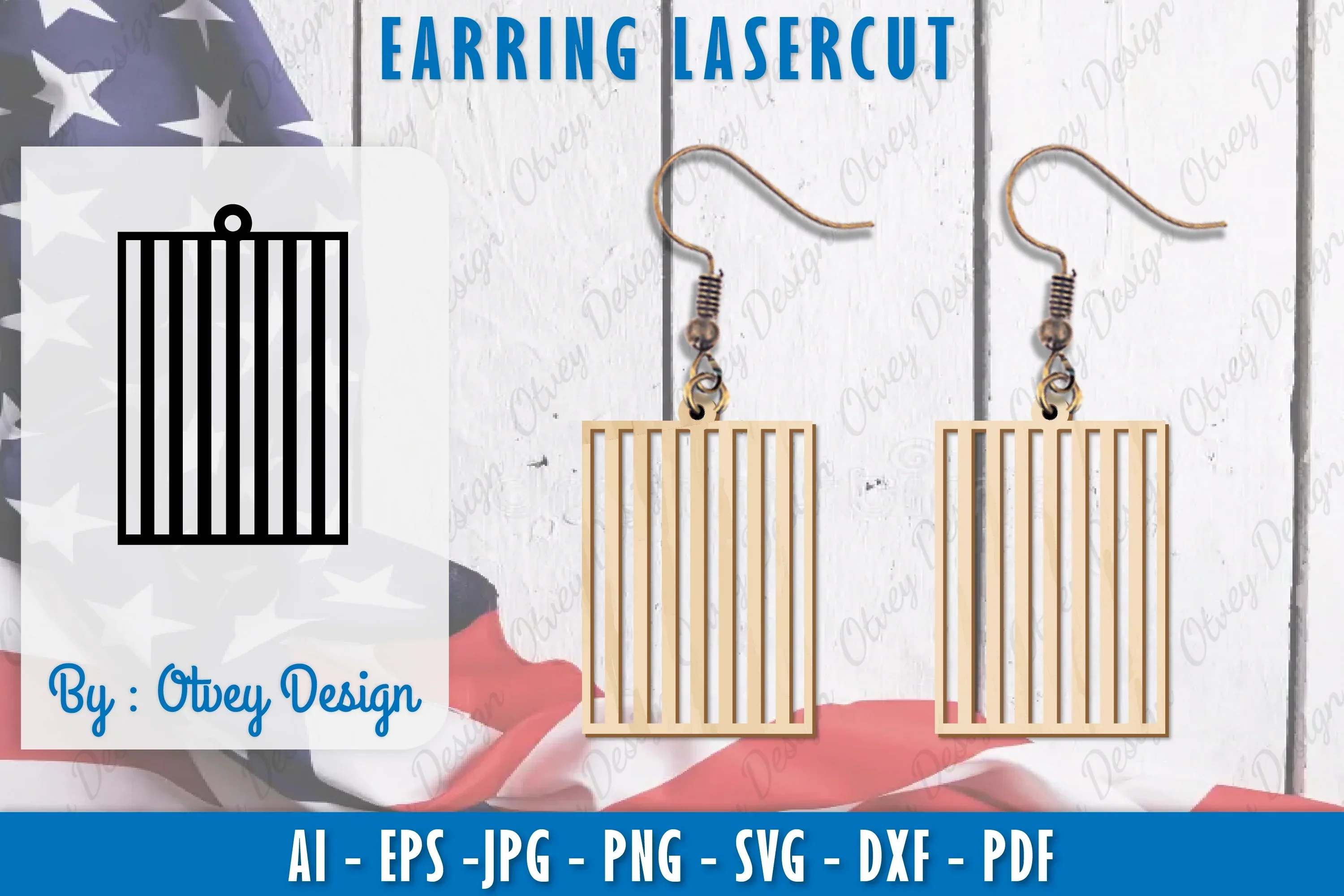 4th of July Earring SVG Bundle