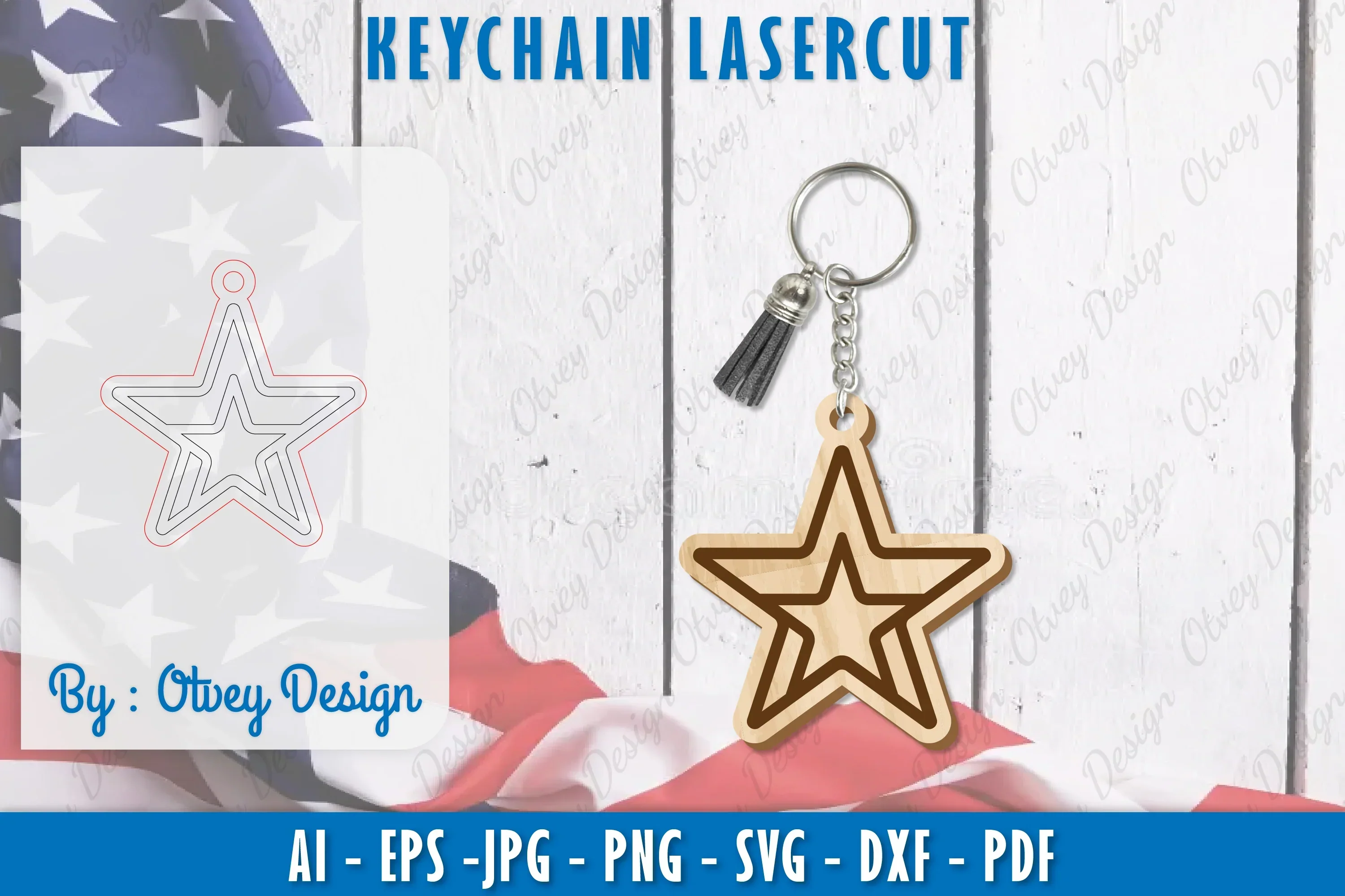 4th of July Keychain SVG Bundle