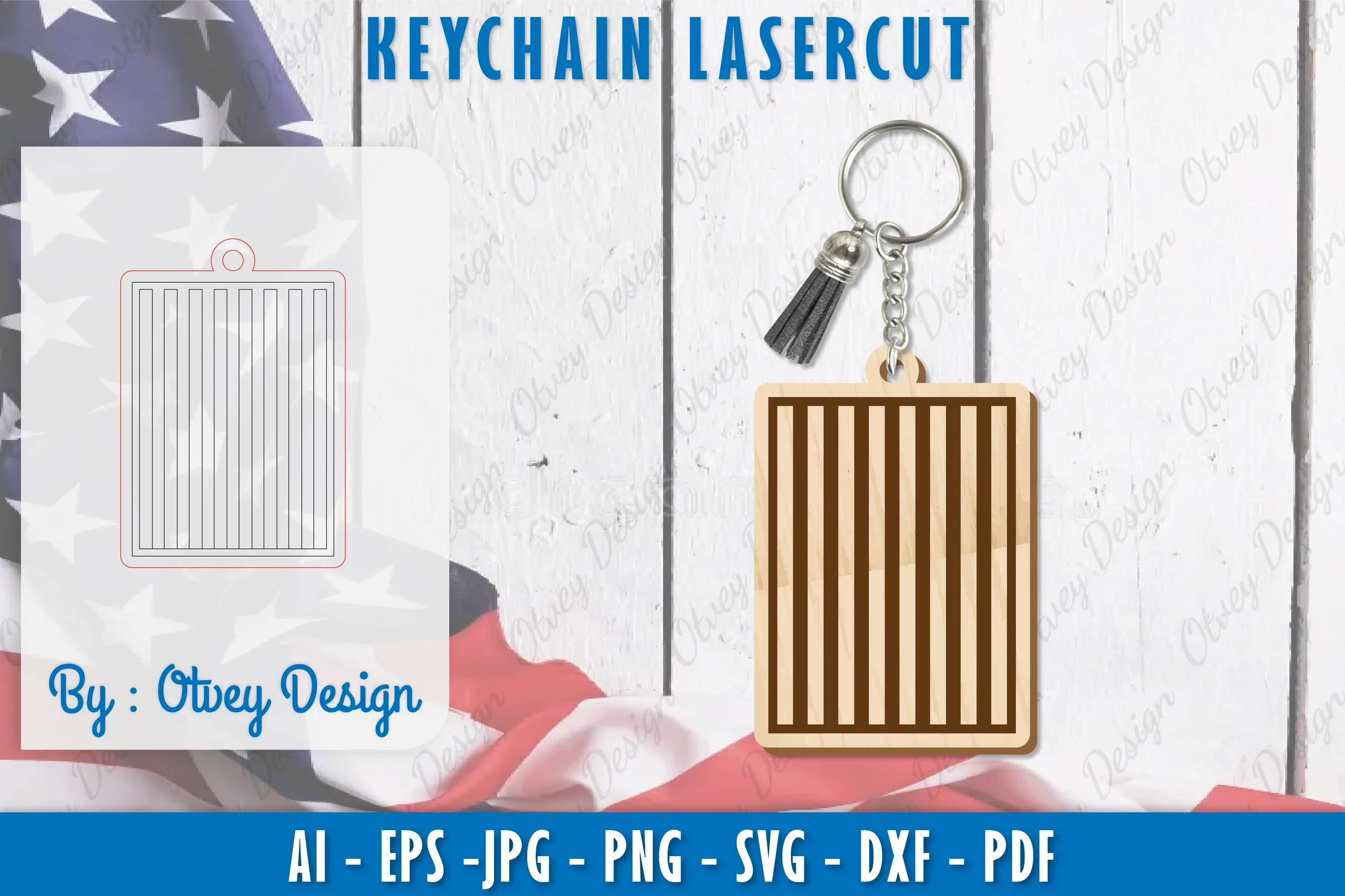 4th of July Keychain SVG Bundle