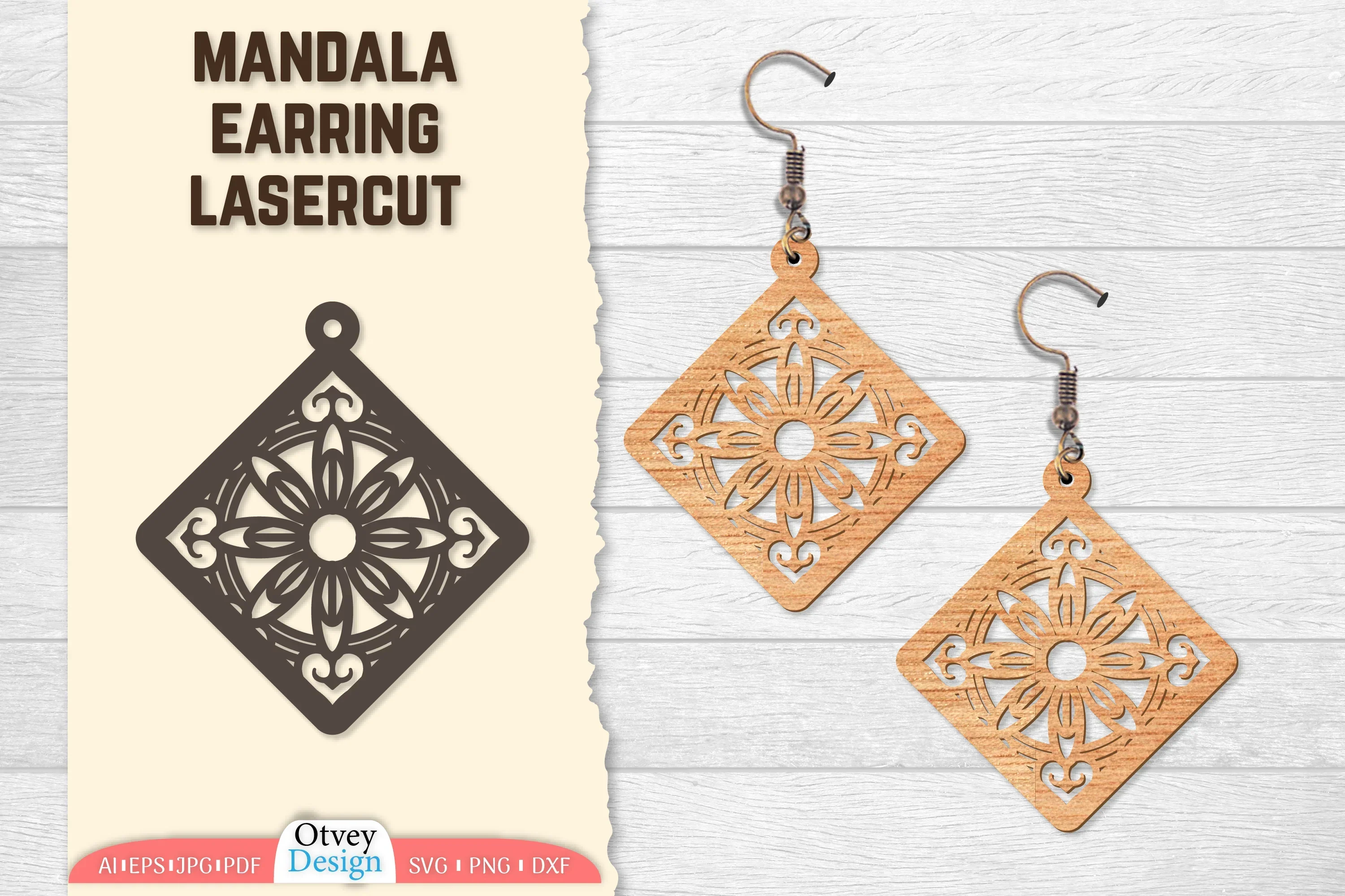 Earring Mandala Lasercut SVG Bundle