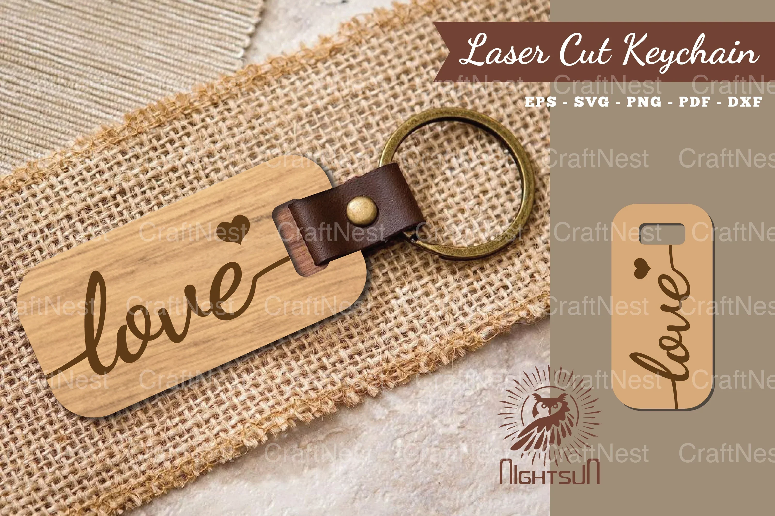 5150 Love Laser Cut Keychain Design Bundle