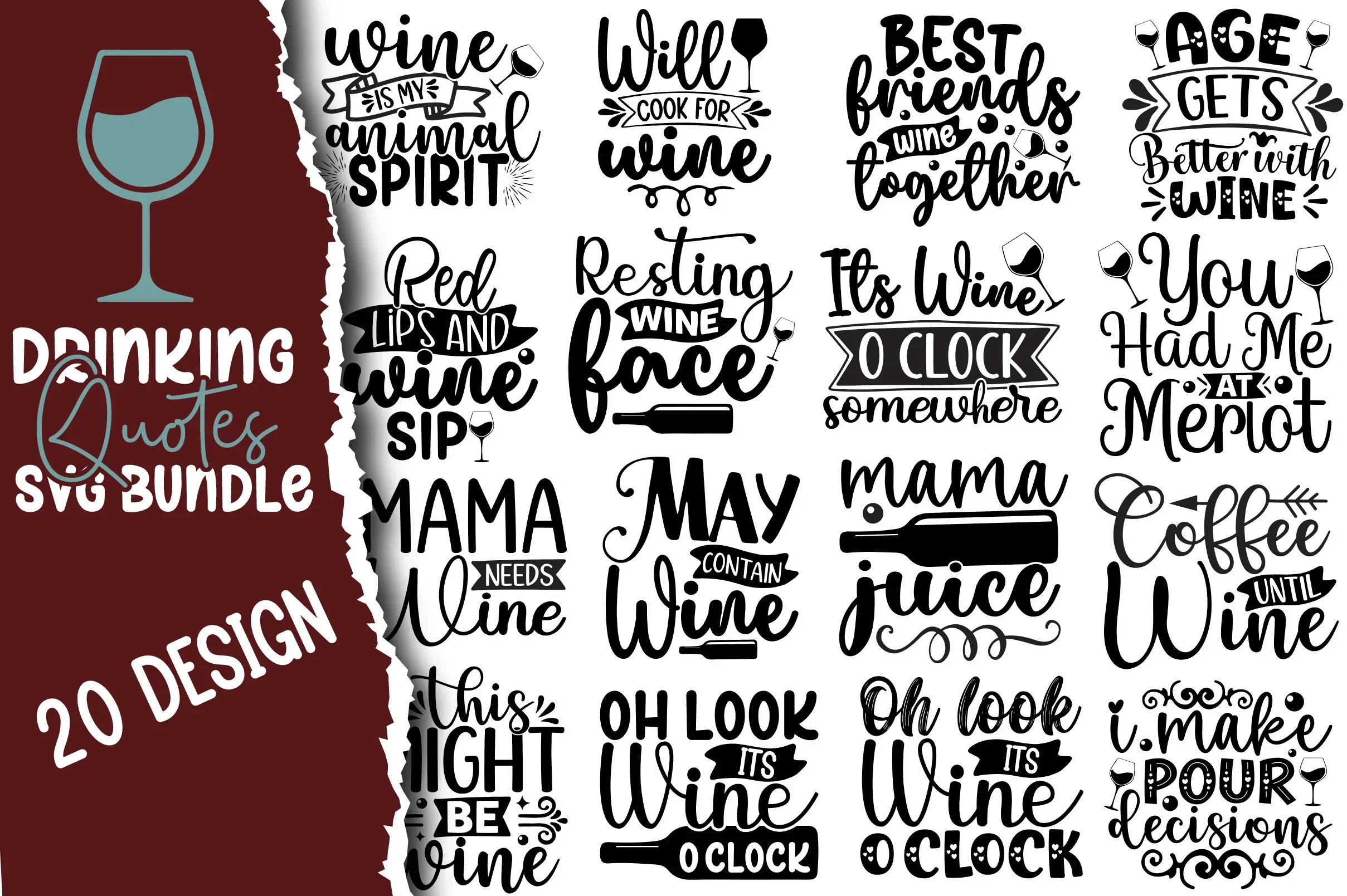 Alcohol Quotes SVG Bundle