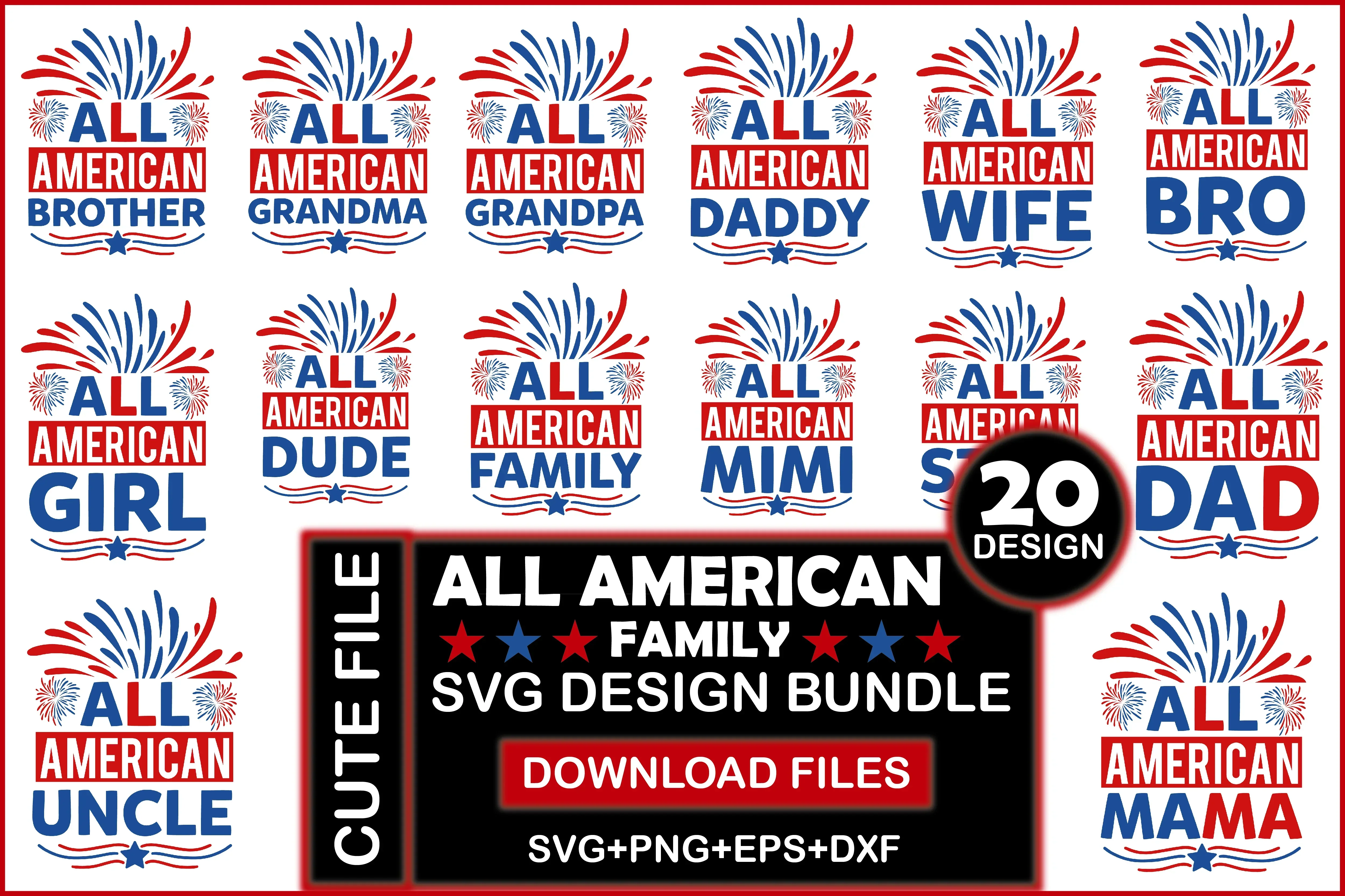All American Family SVG Bundle