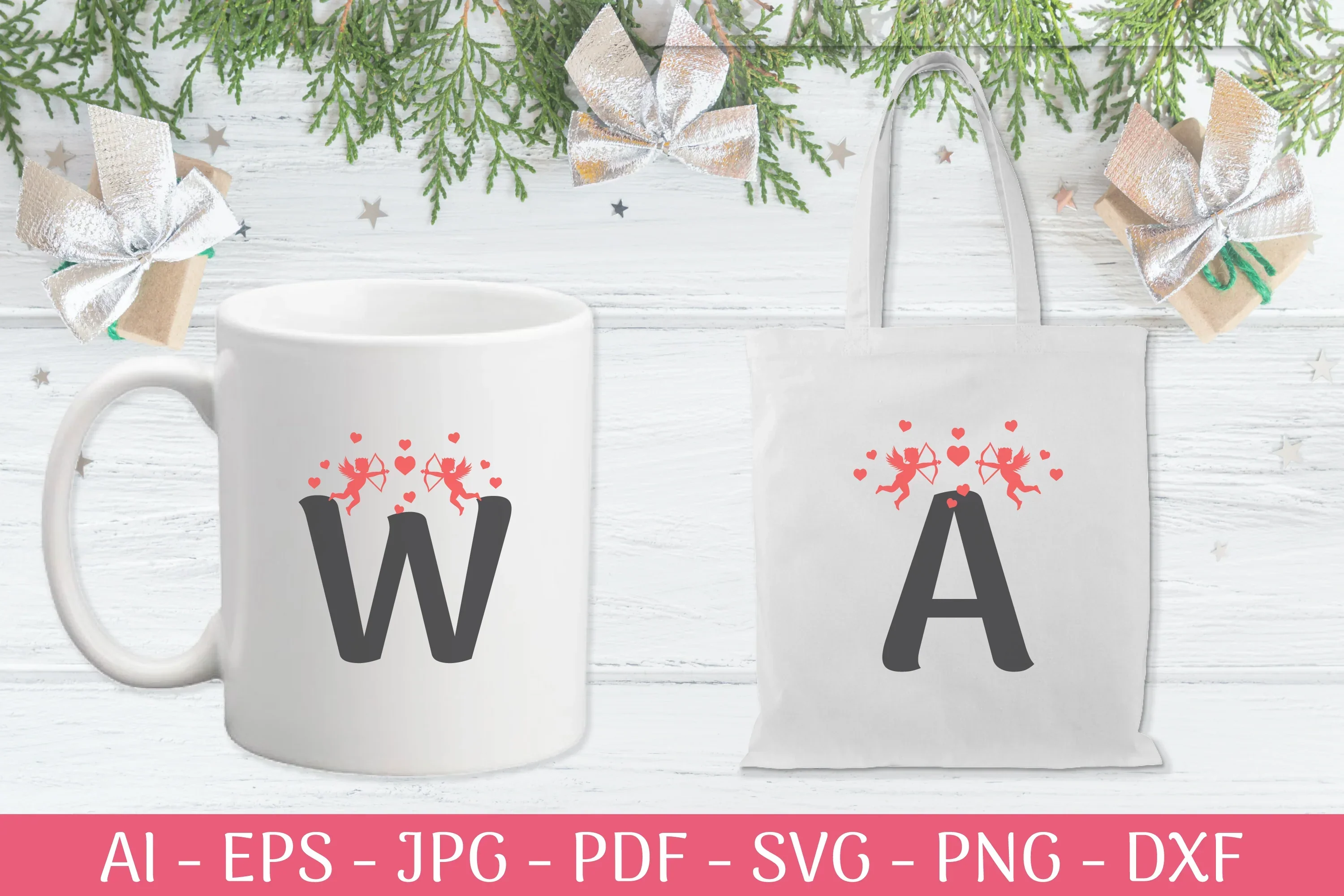 Alphabet Valentine SVG Bundle - Image 2
