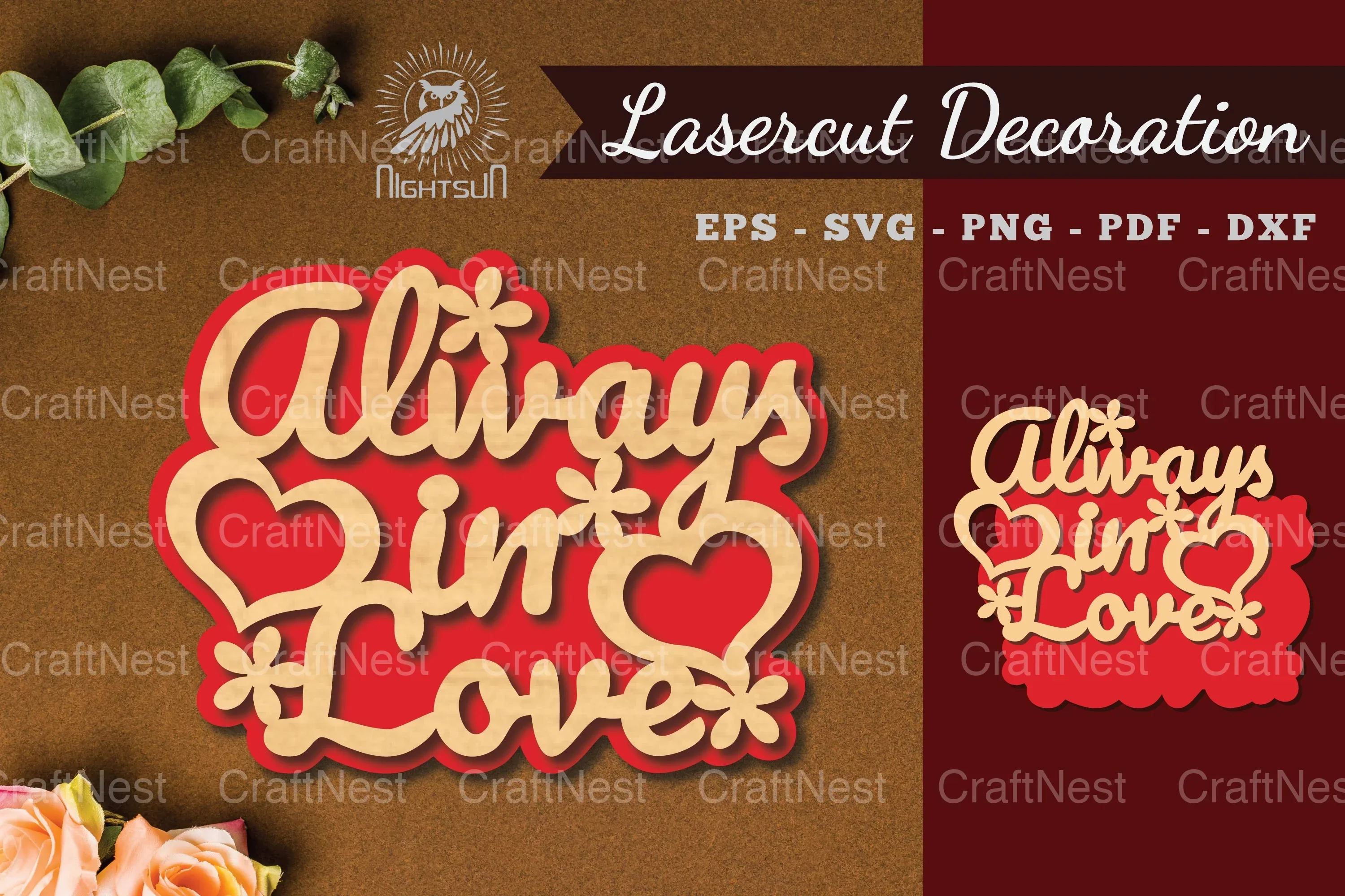 Always In Love Laser Cut Decoration Bundle