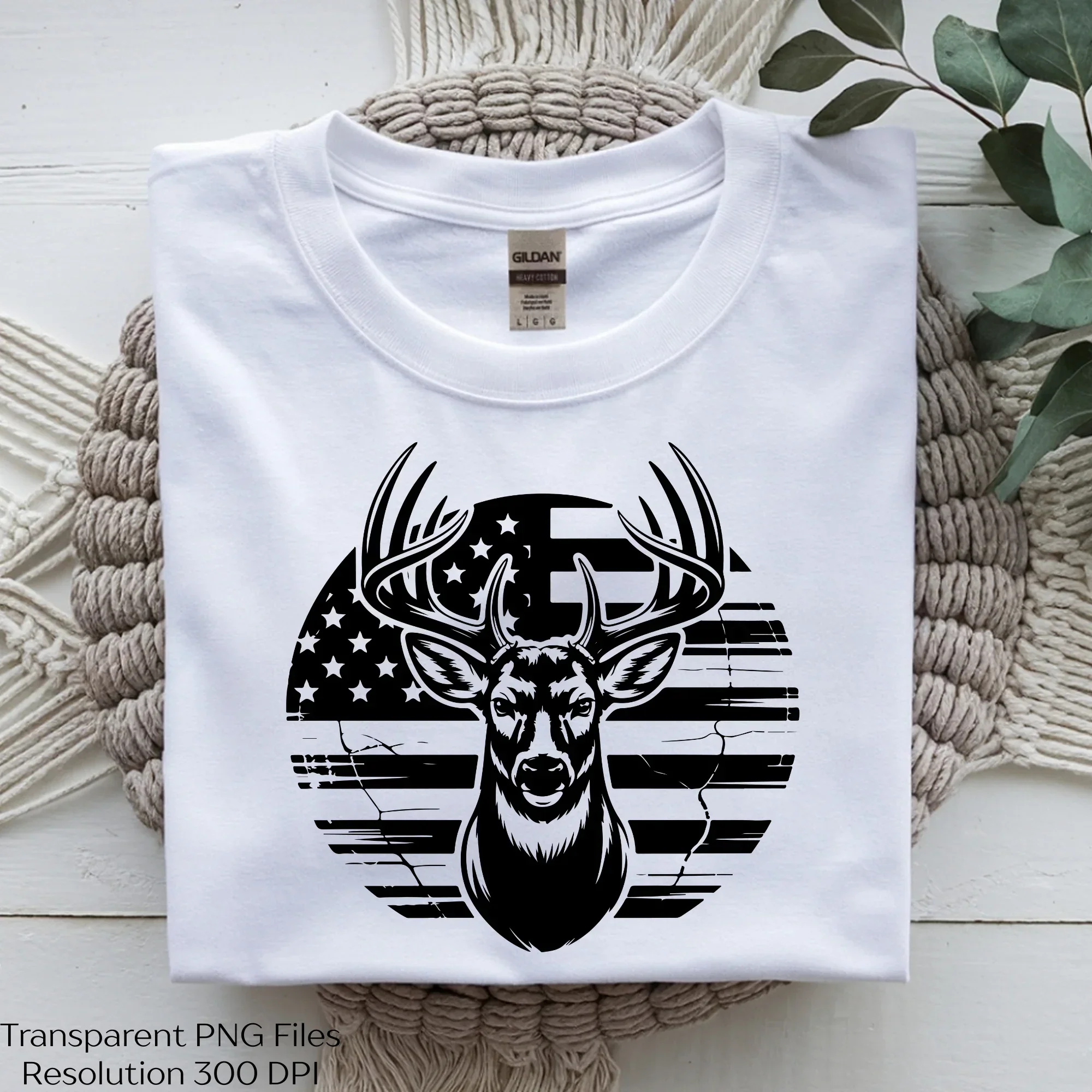 American Flag Deer Hunting Clipart Bundle