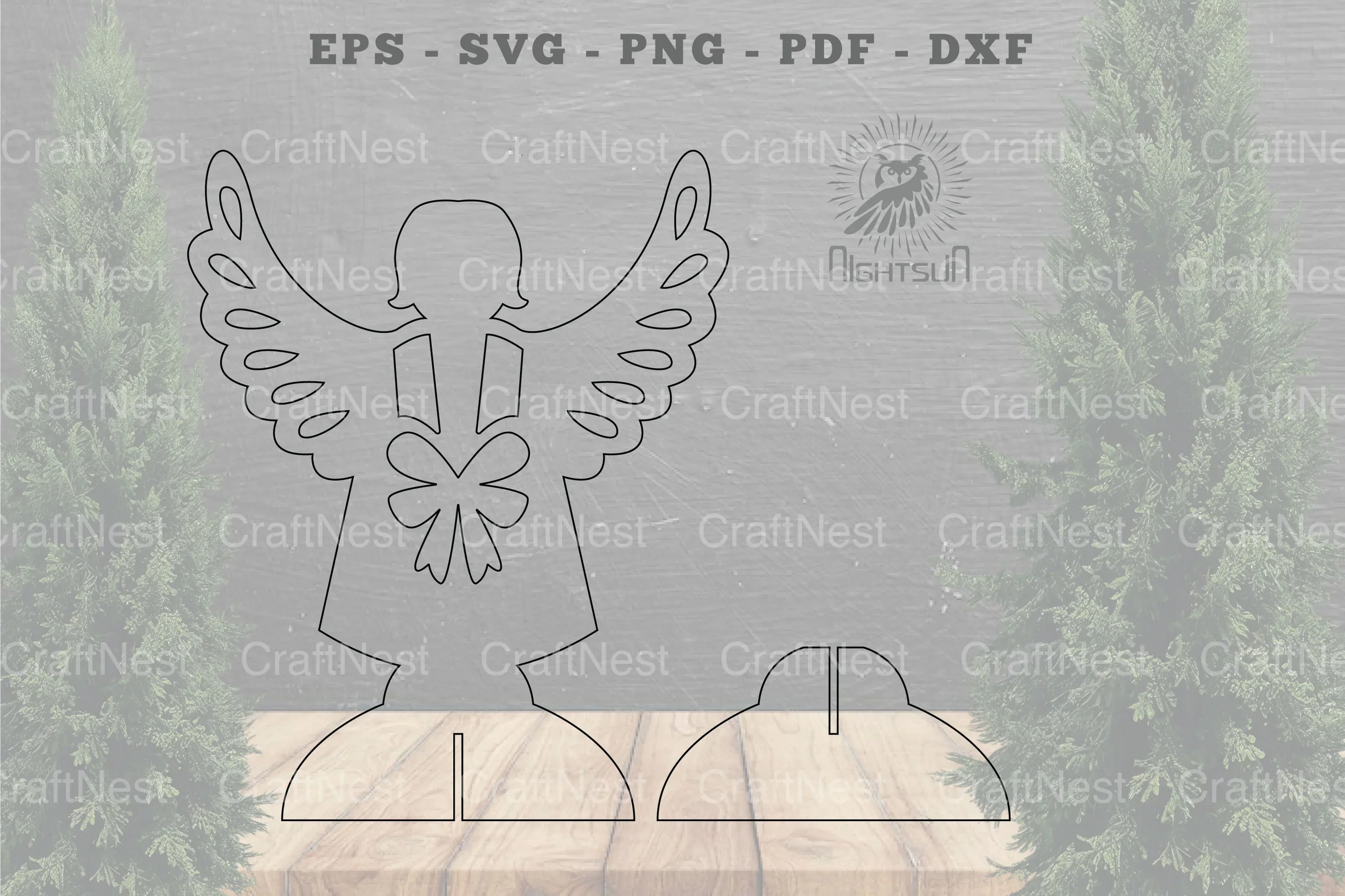 Angel Laser Cut Home Decor SVG Bundle