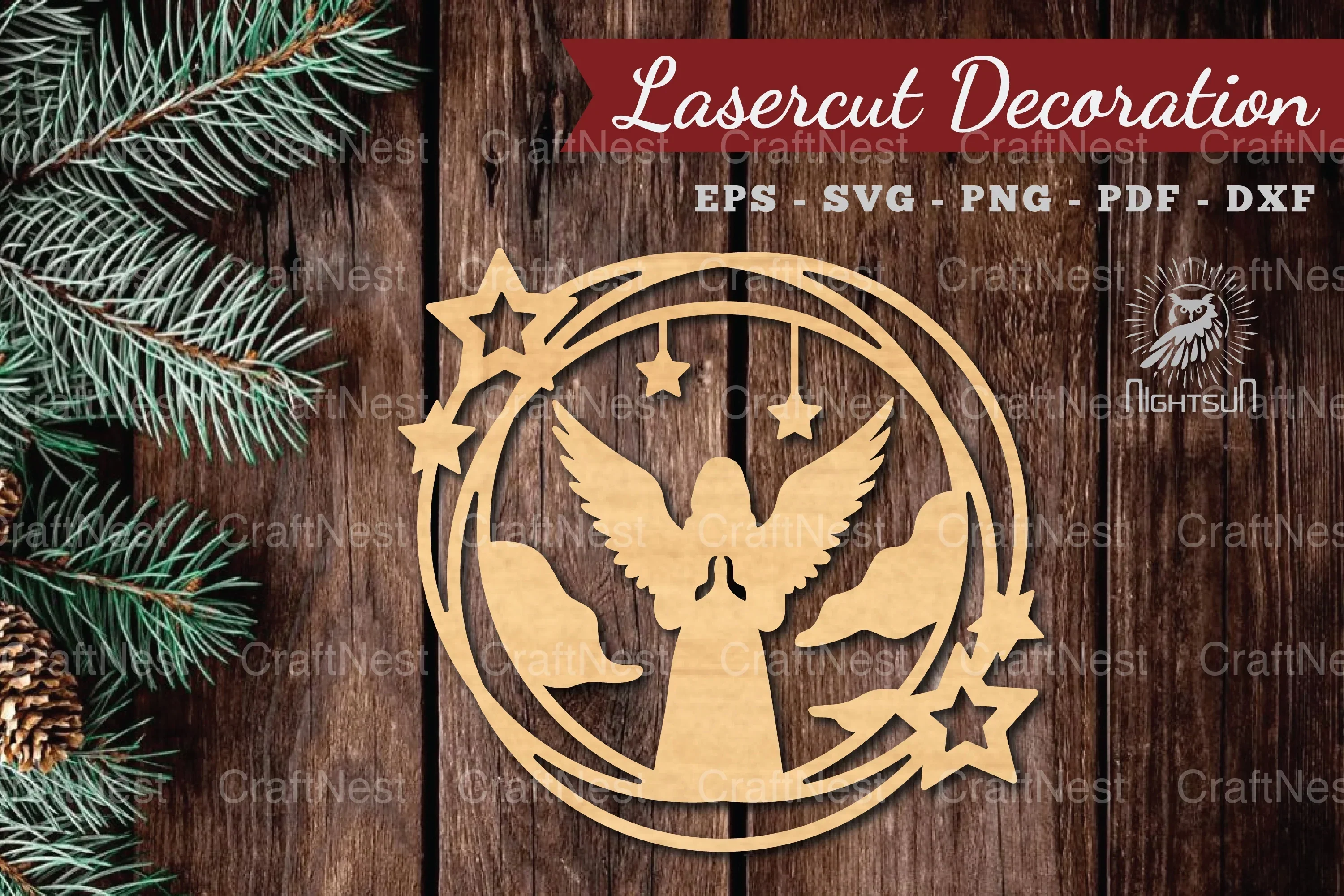 Angel Mom Lasercut Decoration Clipart Bundle
