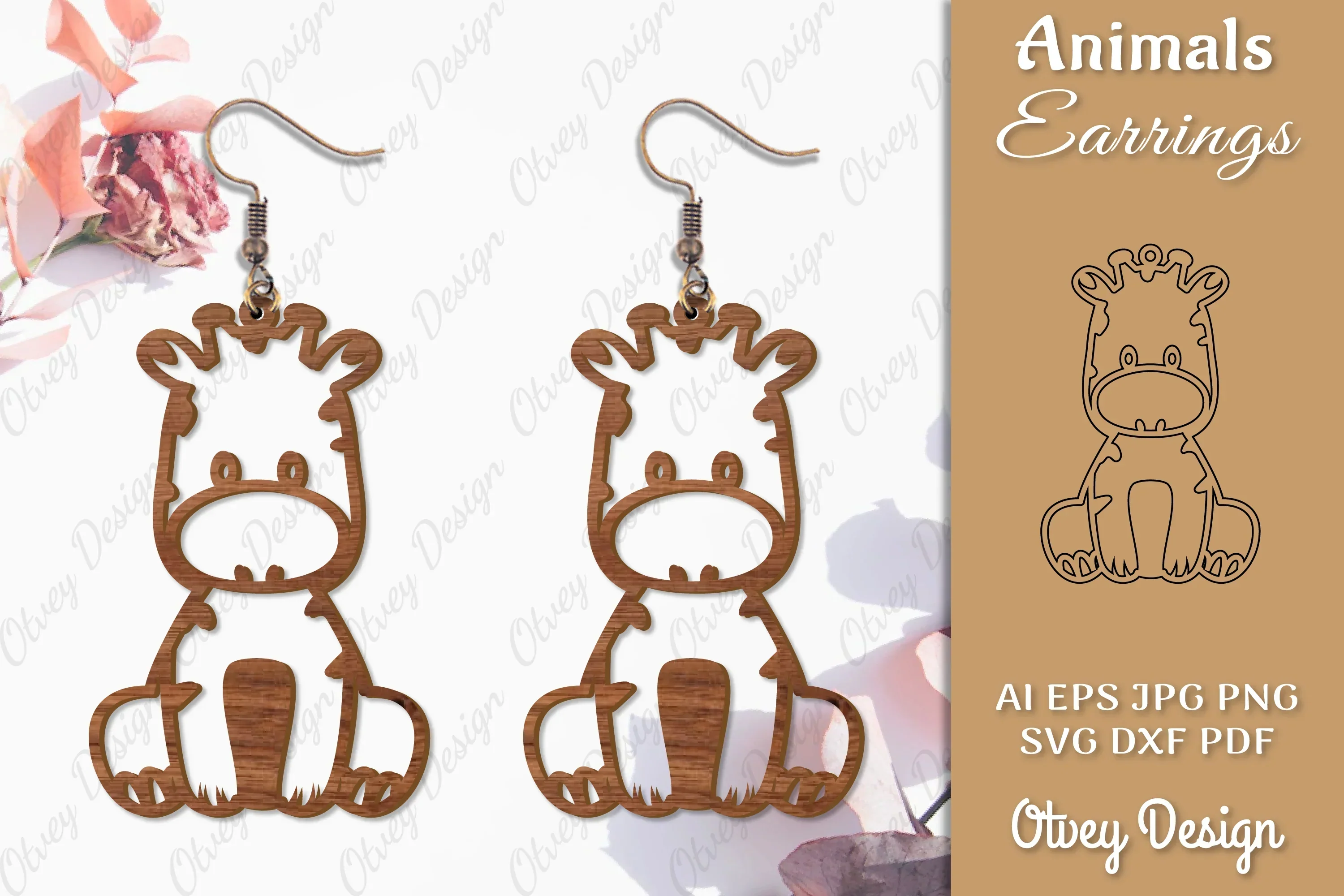 Animal Earrings SVG Bundle