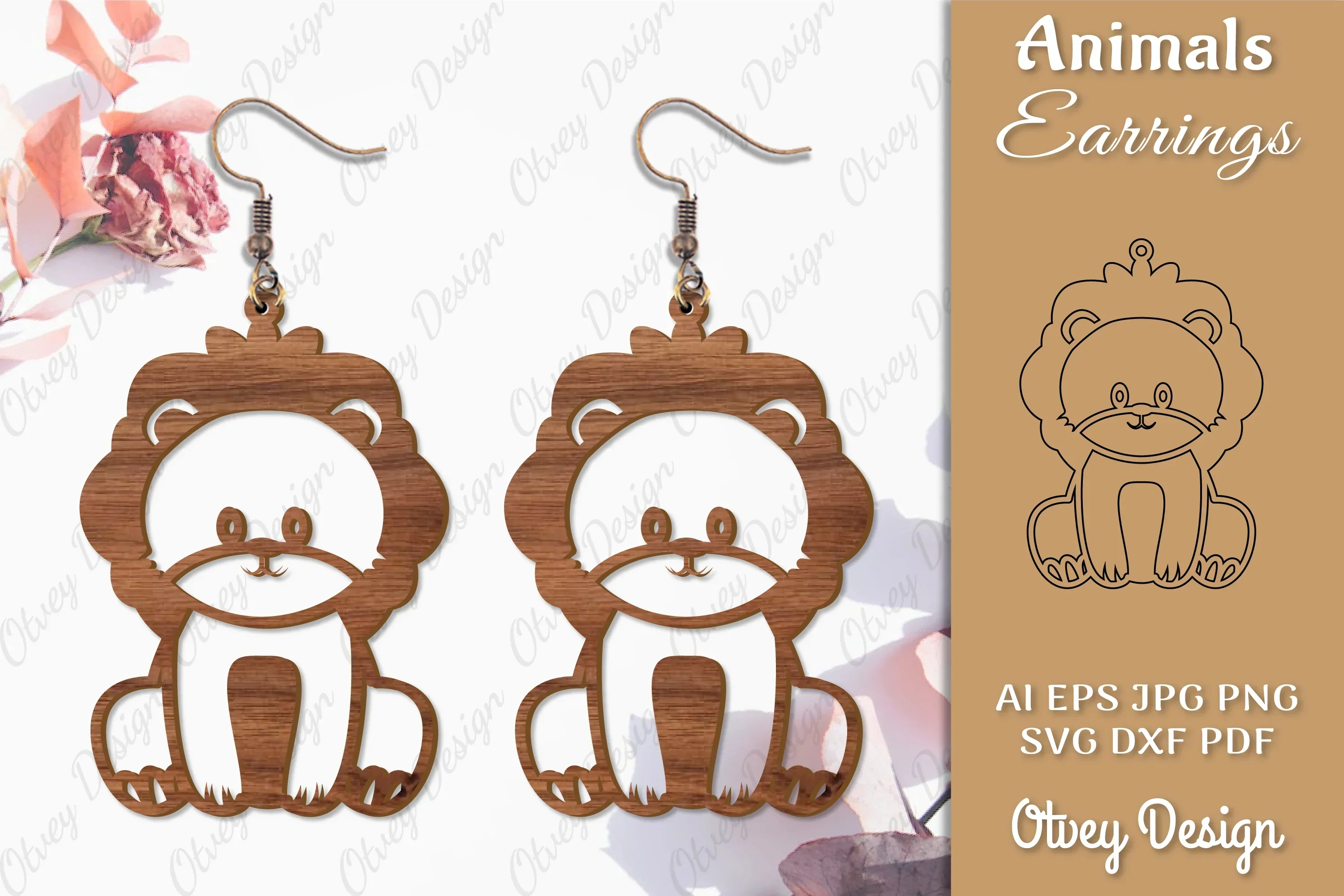 Animal Earrings SVG Bundle