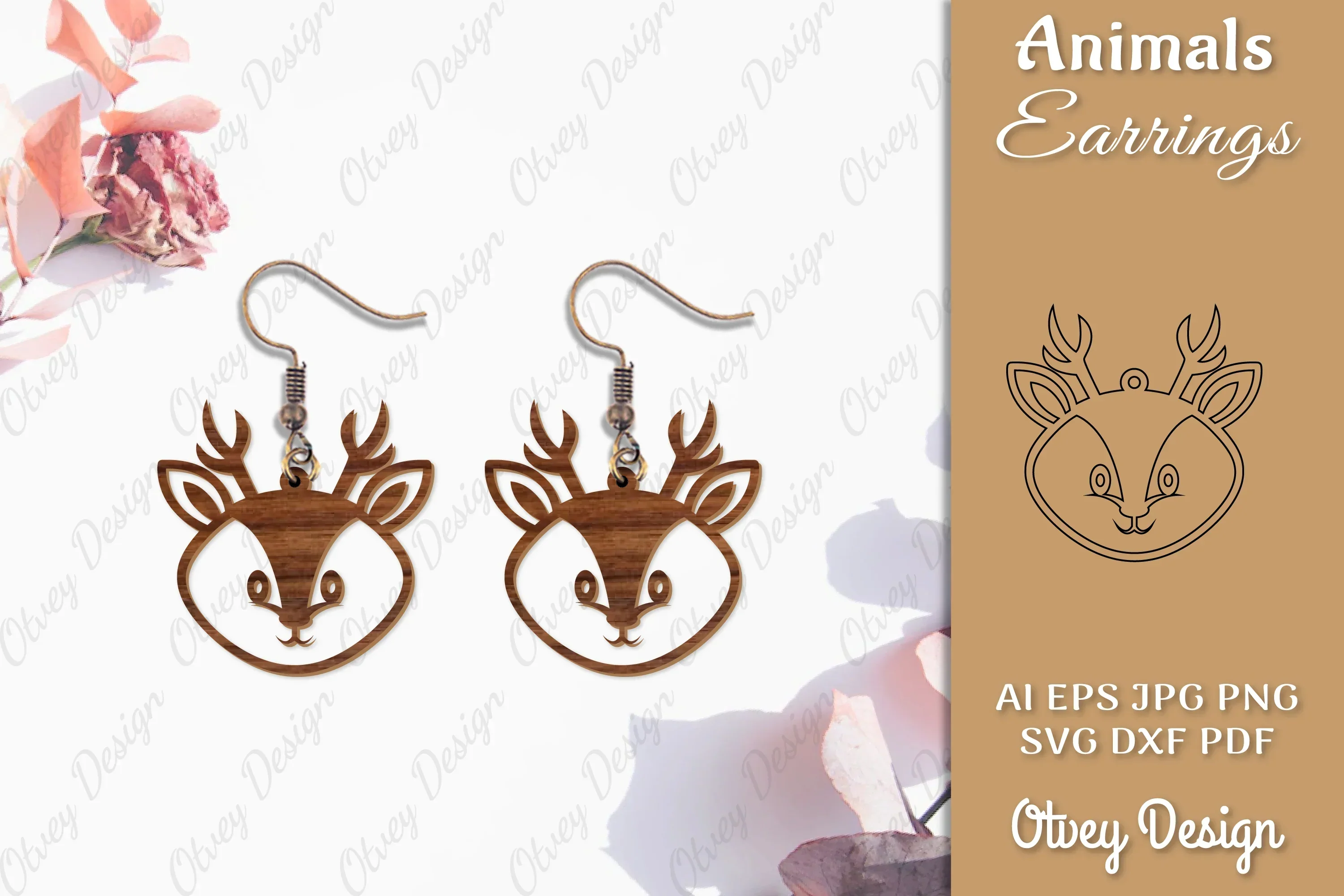 Animal Earrings SVG Bundle