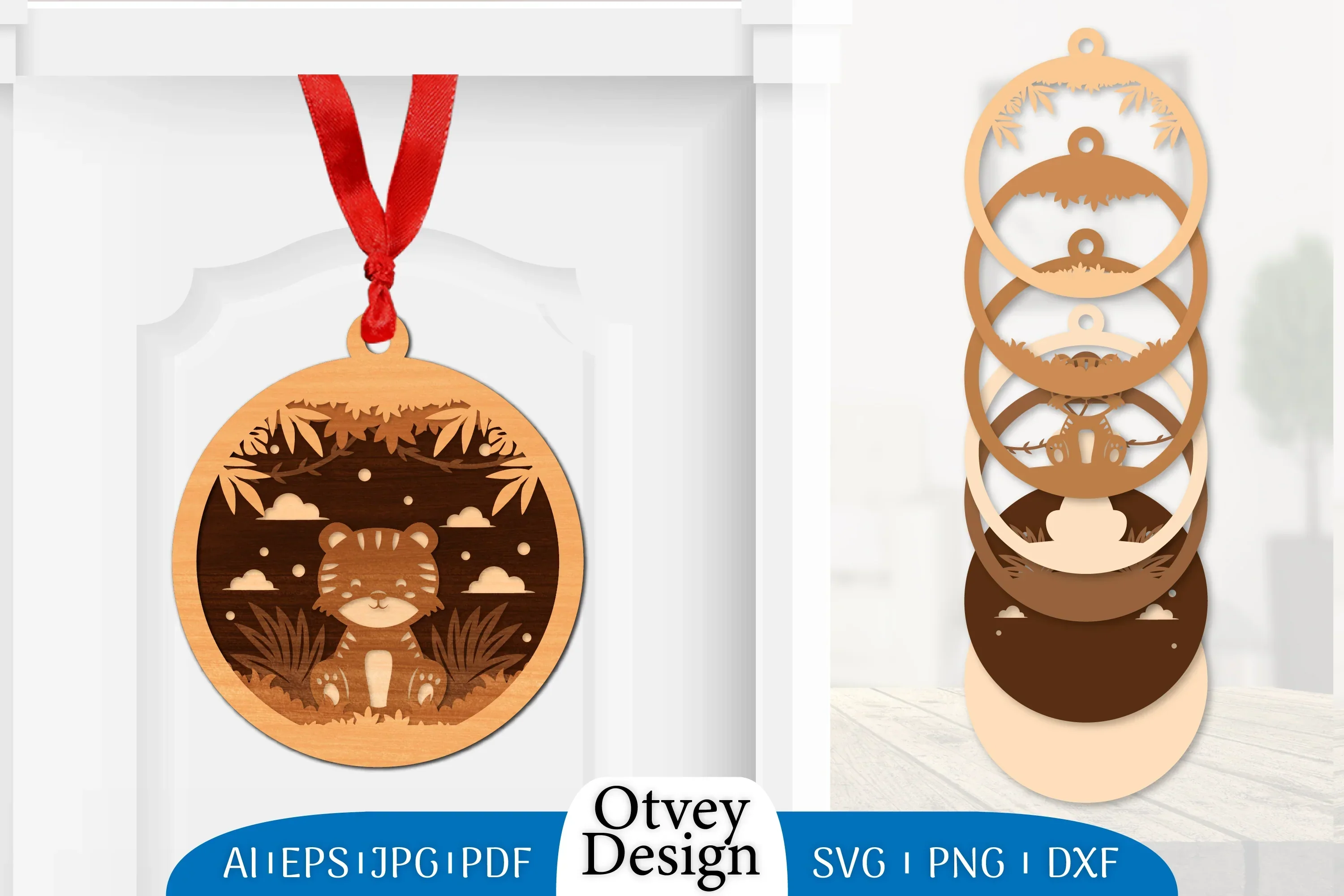 Animals 3D Ornament Layered Lasercut SVG Bundle