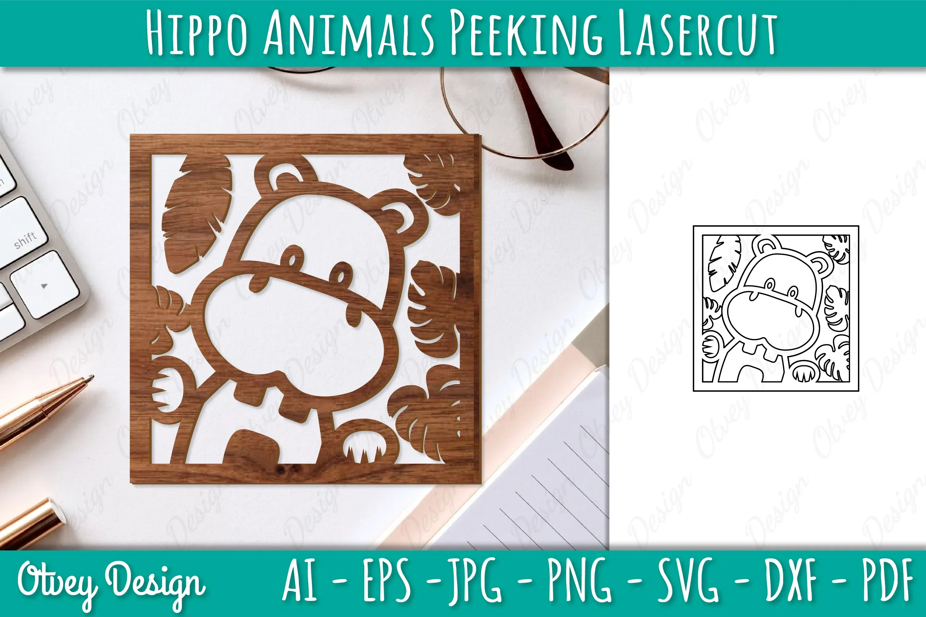 Animals Peeking Lasercut SVG Bundle