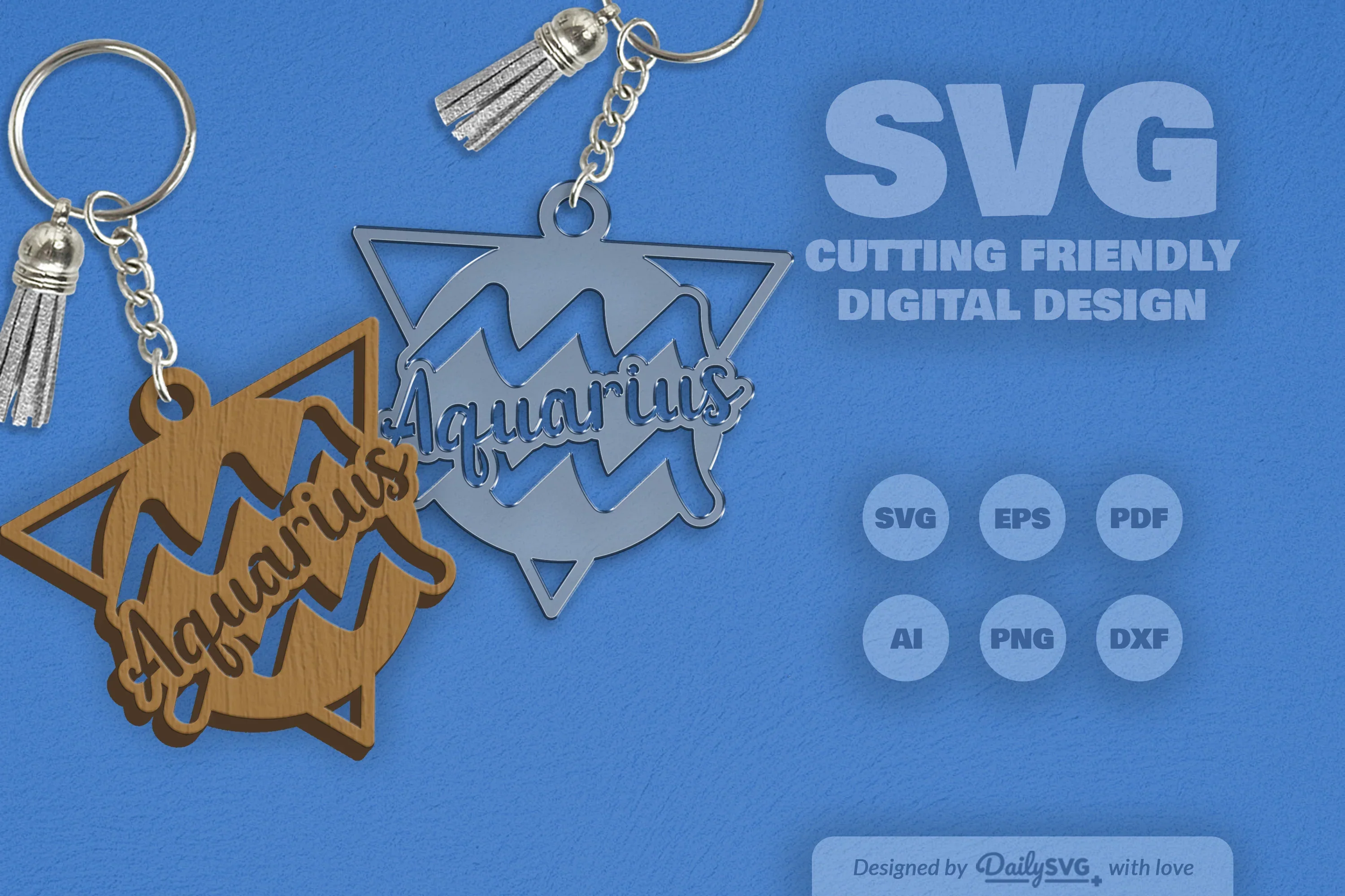 Aquarius Zodiac Triangle SVG Bundle - Image 2