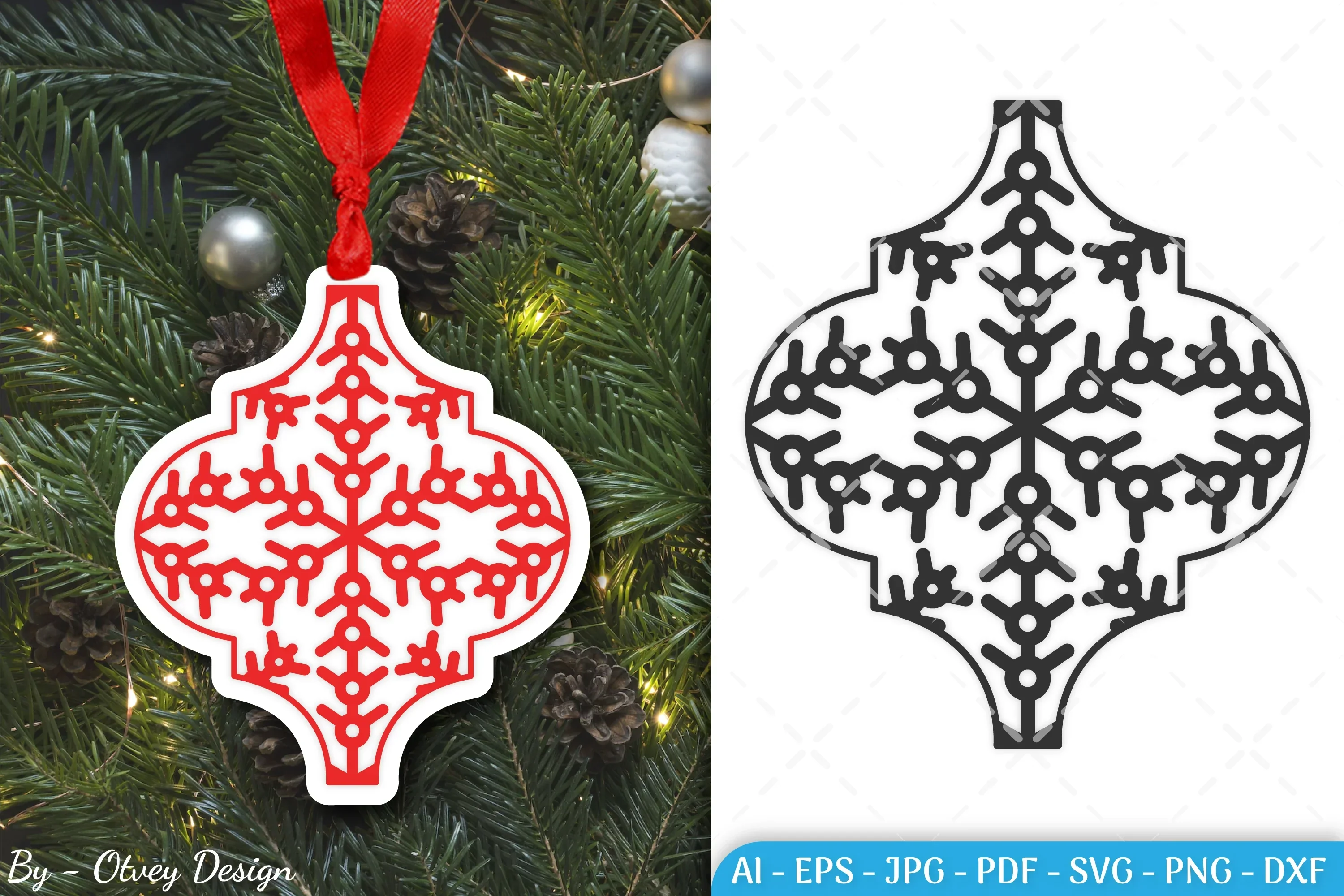 Arabesque Christmas Ornament SVG Bundle