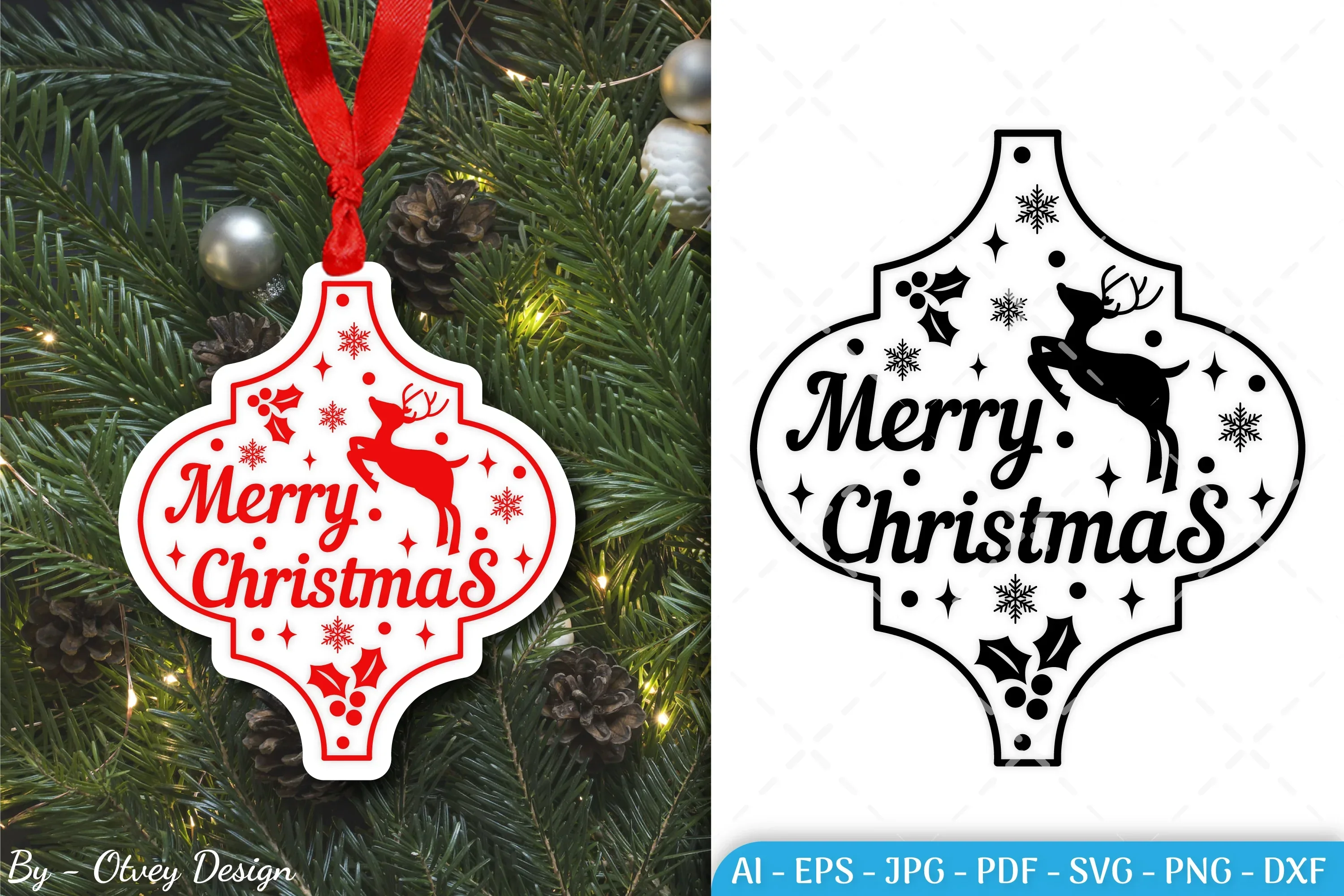 Arabesque Christmas Ornament SVG Bundle