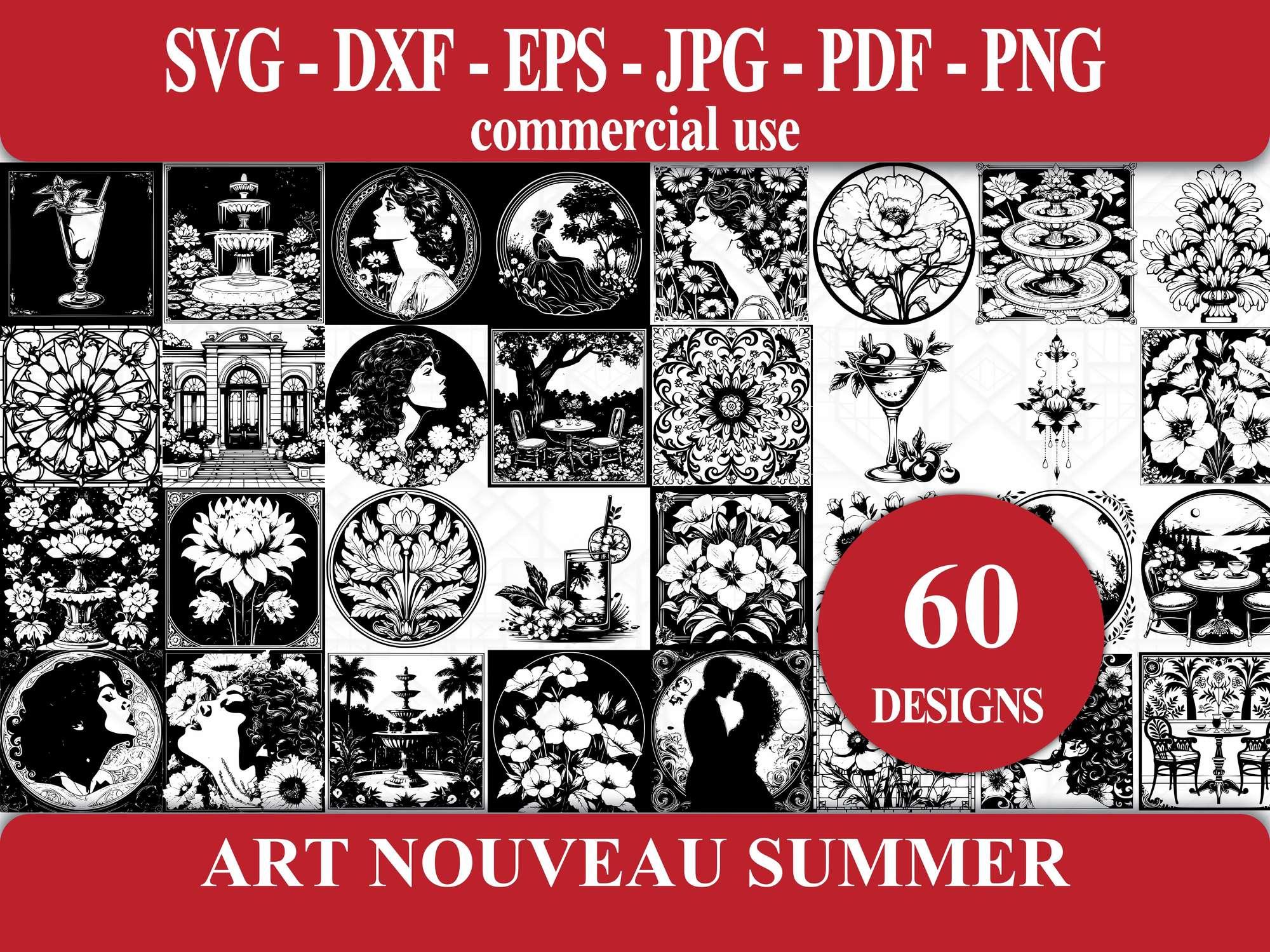 Art Nouveau Summer SVG Bundle