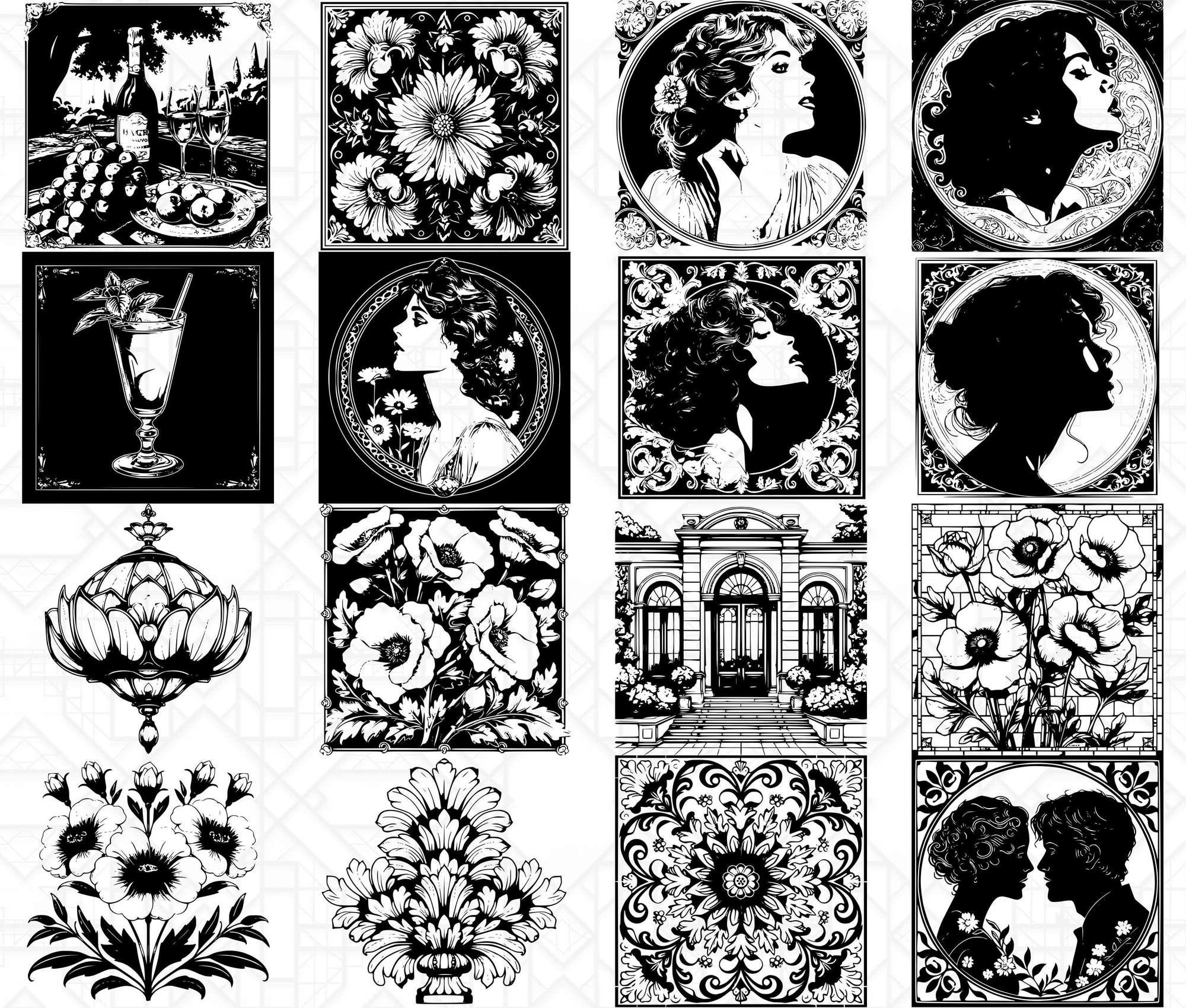 Art Nouveau Summer SVG Bundle - Image 3