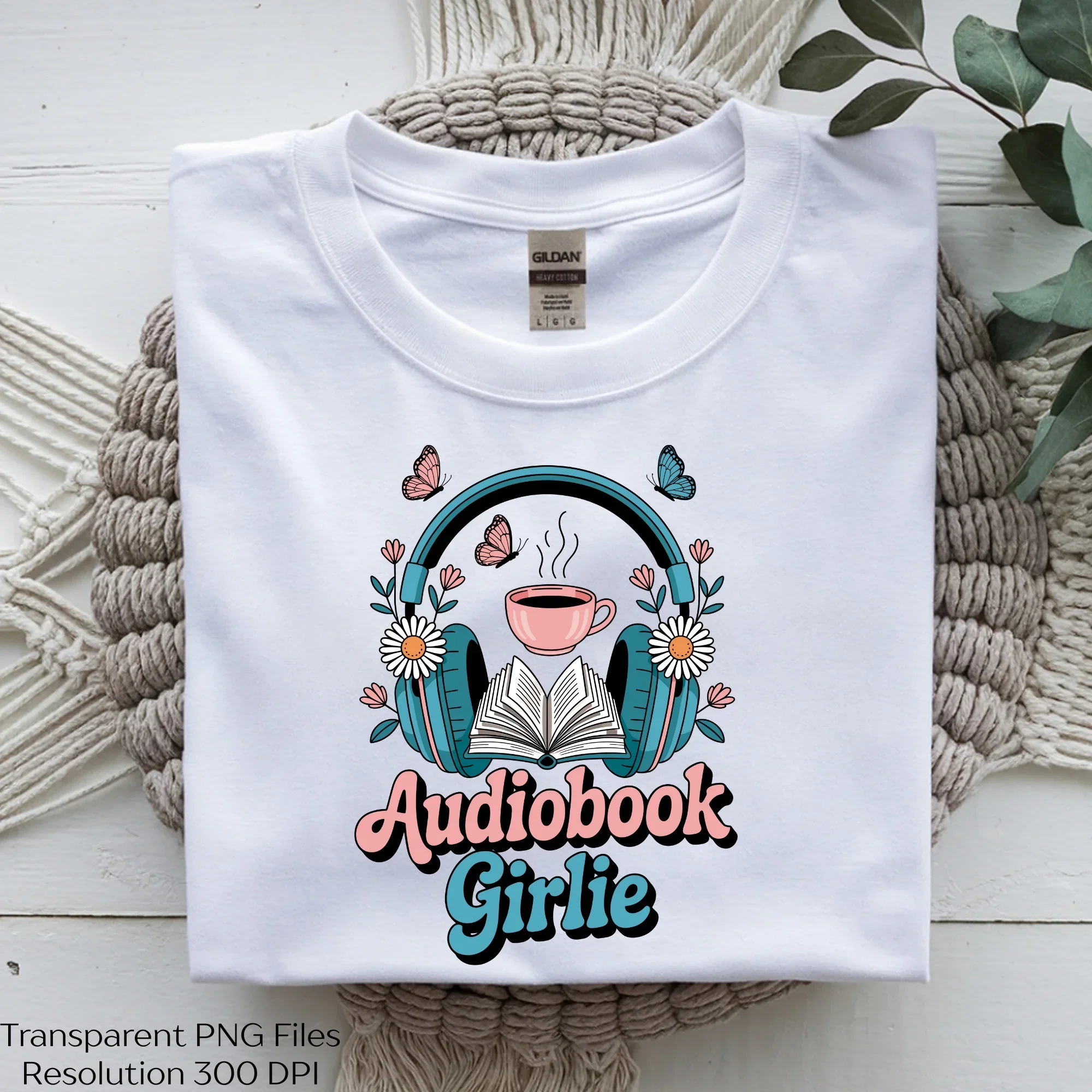 Audiobook Girlie Cozy Book Lover SVG Bundle