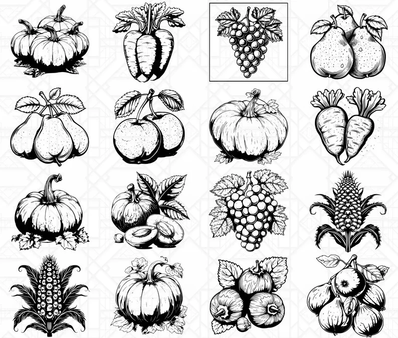 Autumn Fruits SVG Bundle - Image 3