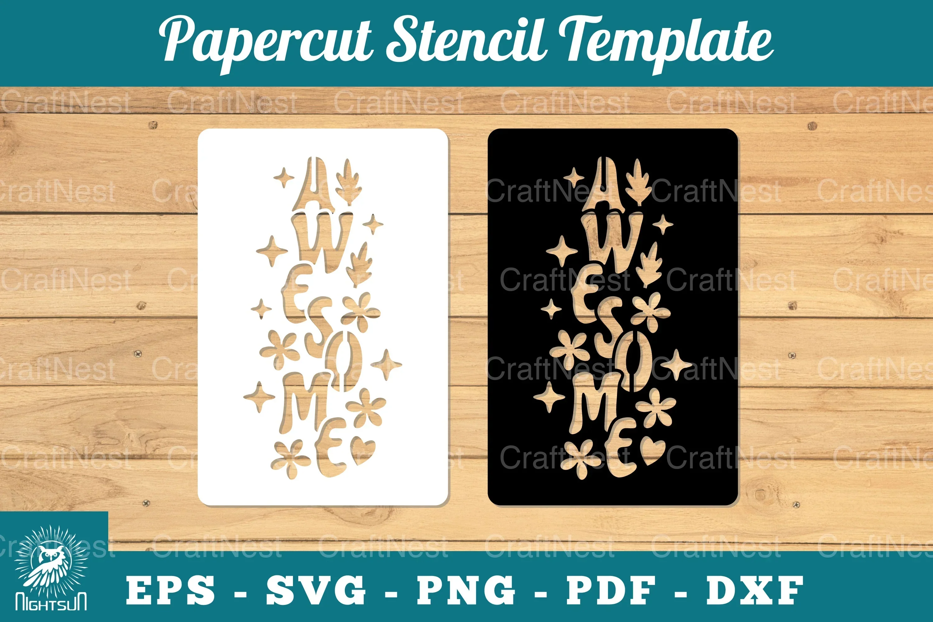 Awesome Papercut Stencil Clipart Bundle