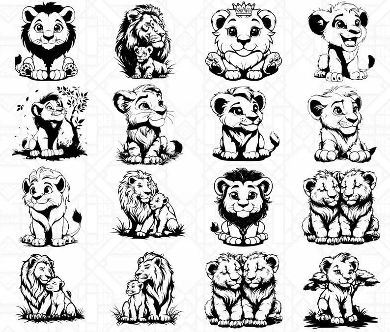 Baby Lions SVG Bundle - Image 3