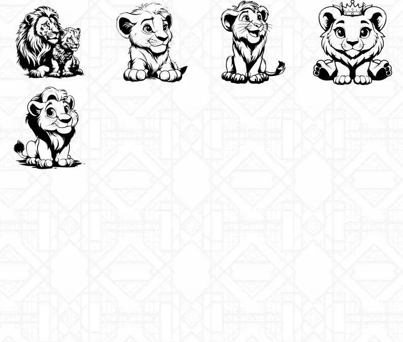 Baby Lions SVG Bundle - Image 4