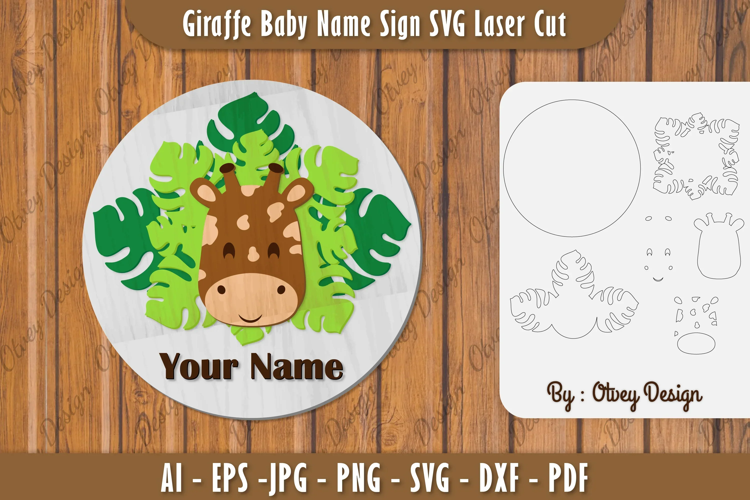 Baby Name Sign SVG Laser Cut Bundle