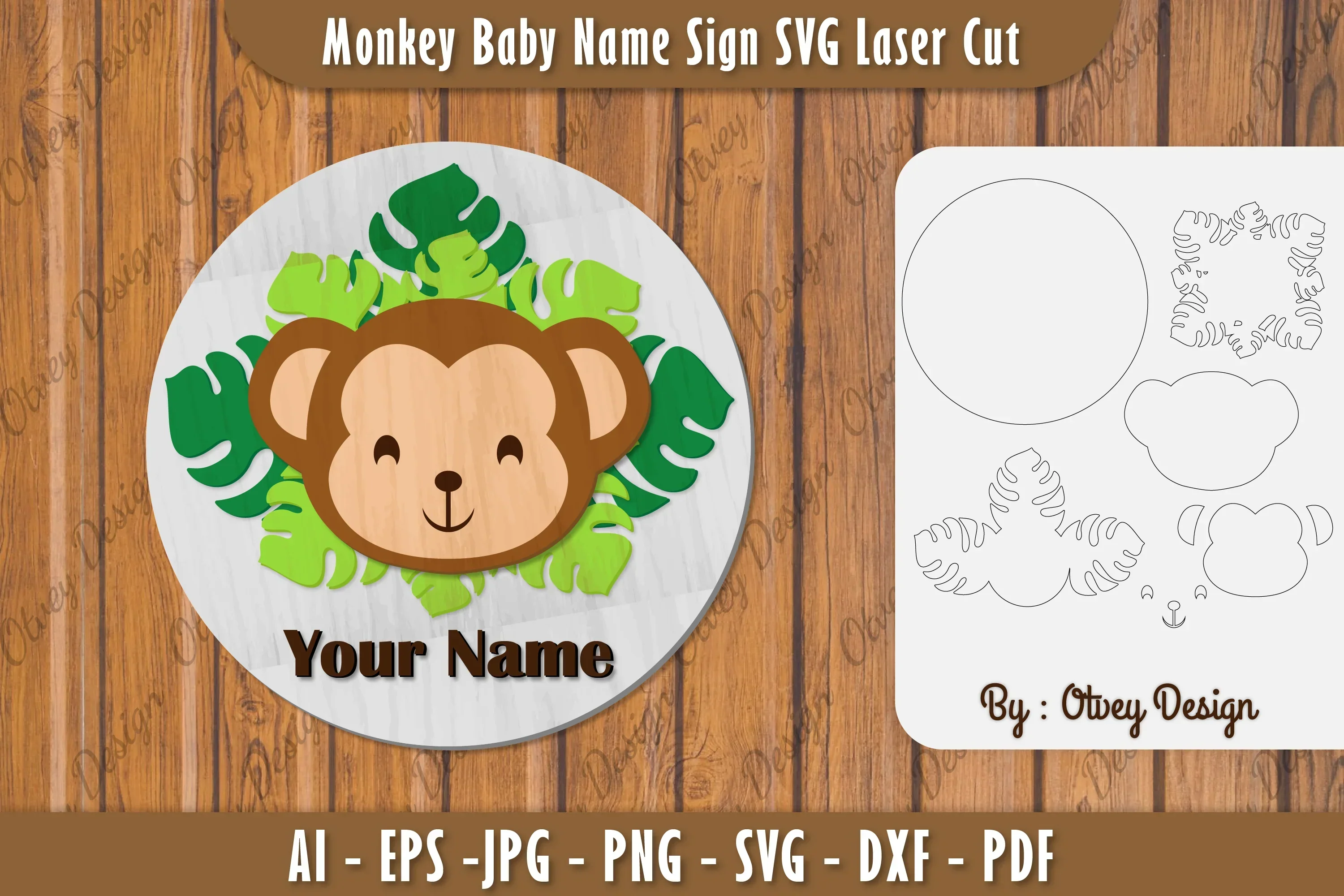 Baby Name Sign SVG Laser Cut Bundle