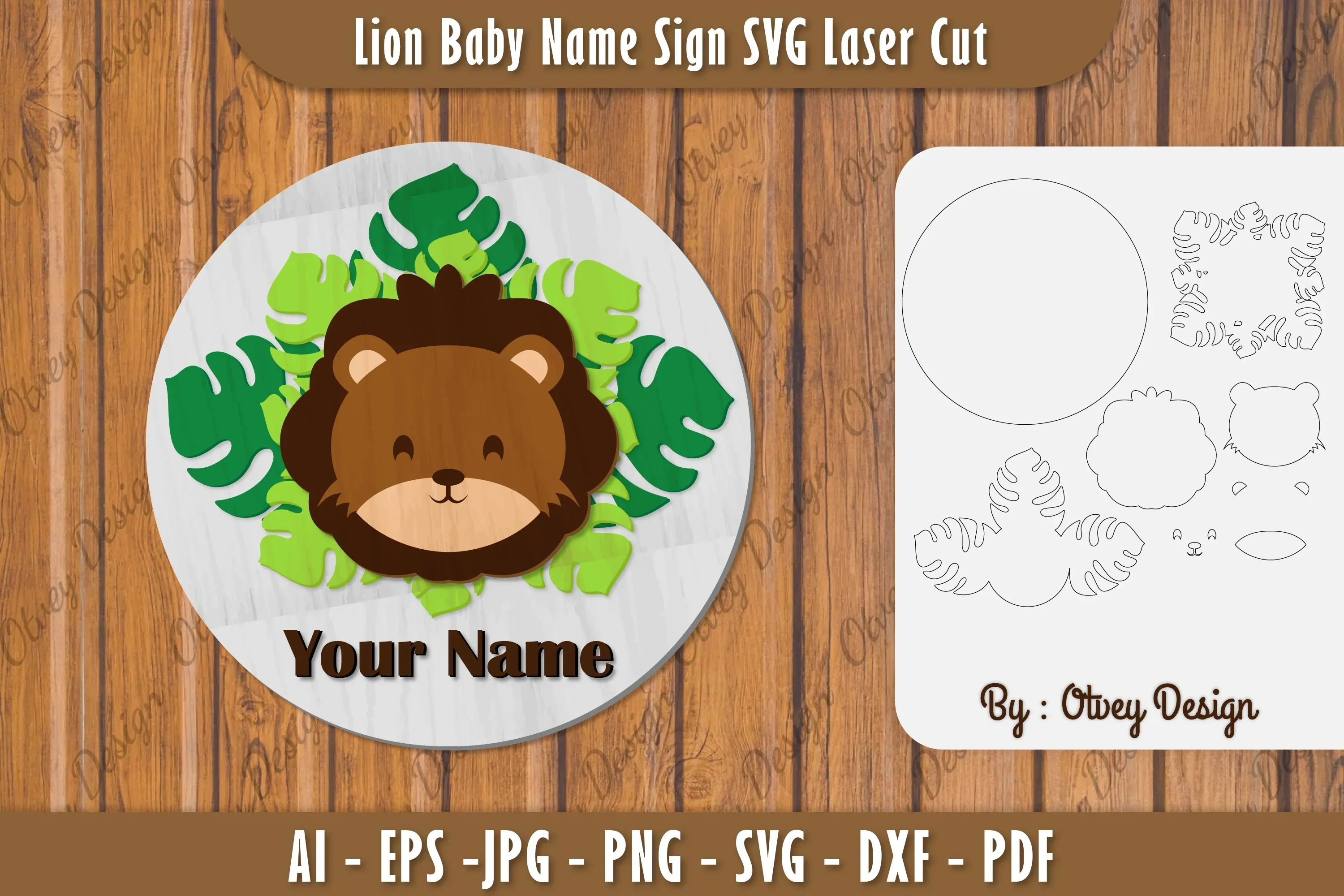 Baby Name Sign SVG Laser Cut Bundle