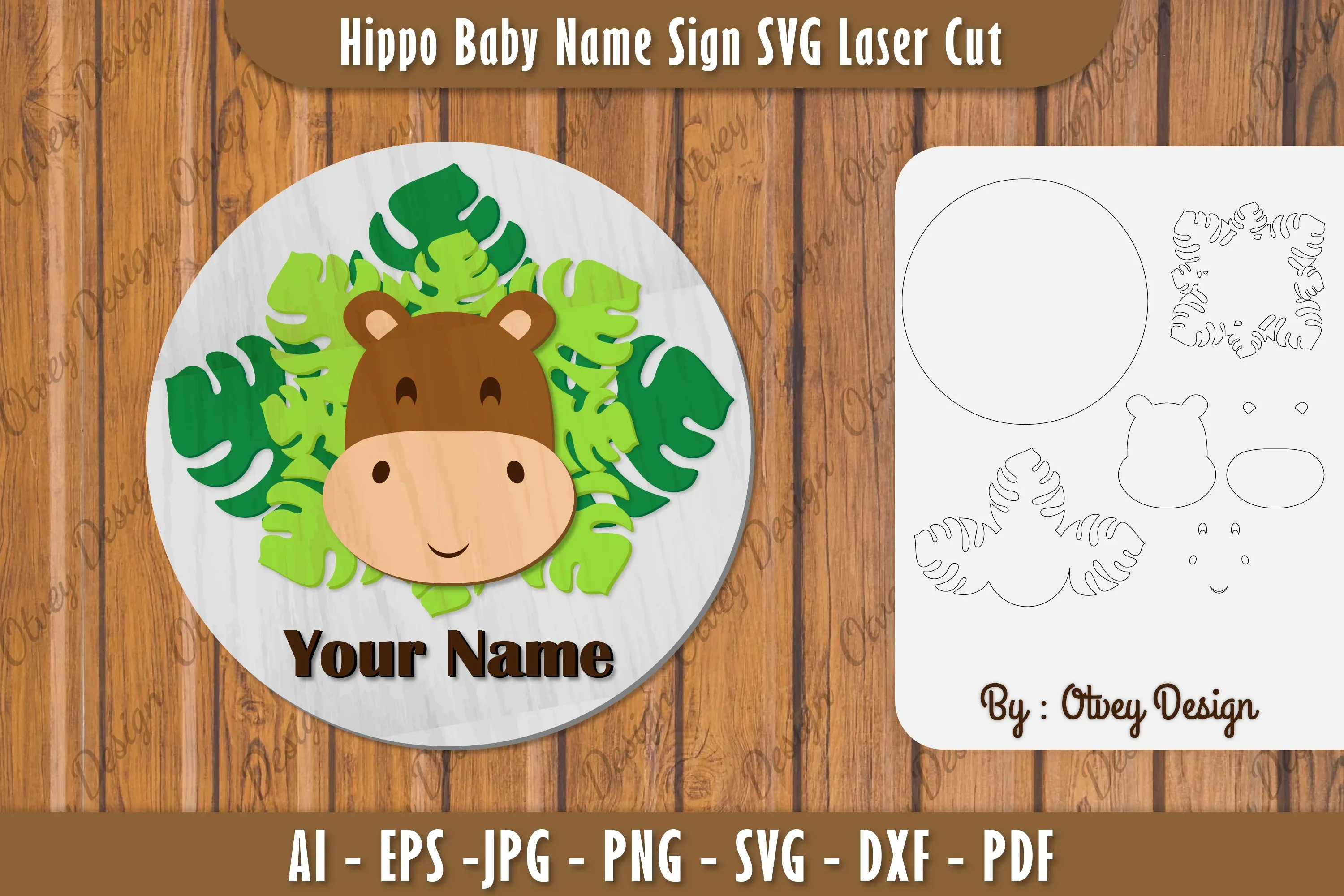 Baby Name Sign SVG Laser Cut Bundle