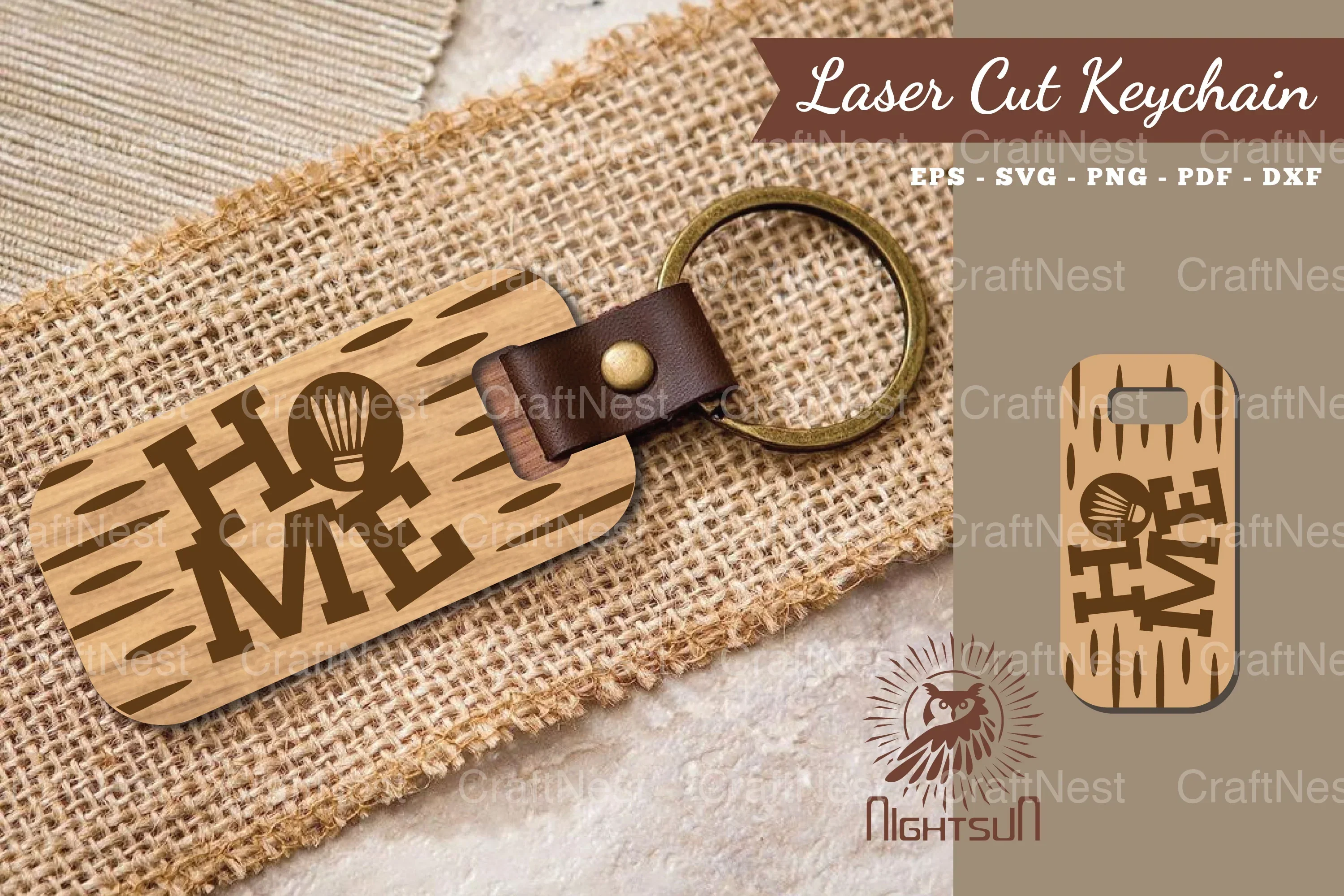 Badminton Ball Home Laser Cut Keychain Clipart Bundle