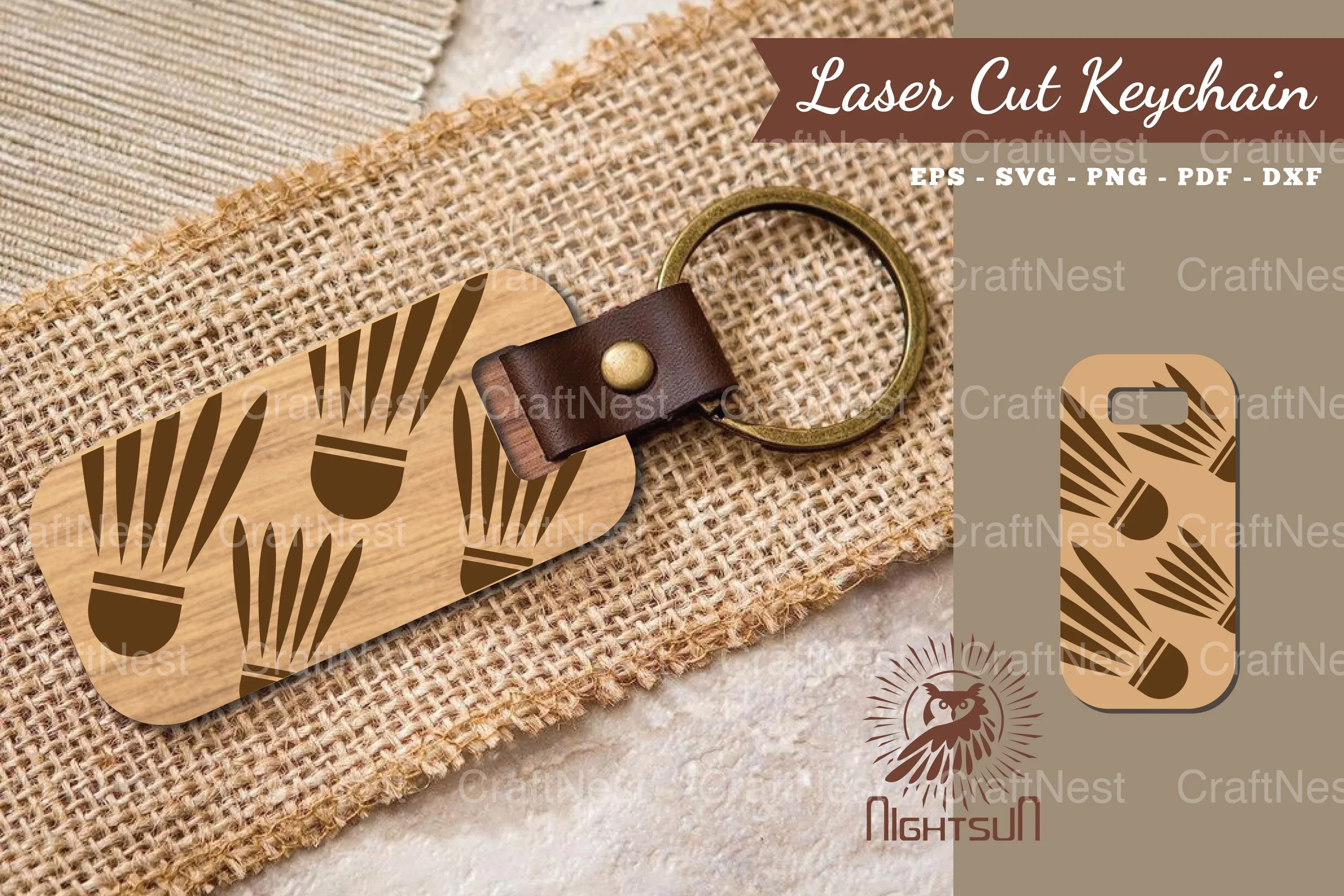 Badminton Ball Laser Cut Keychain Design Bundle