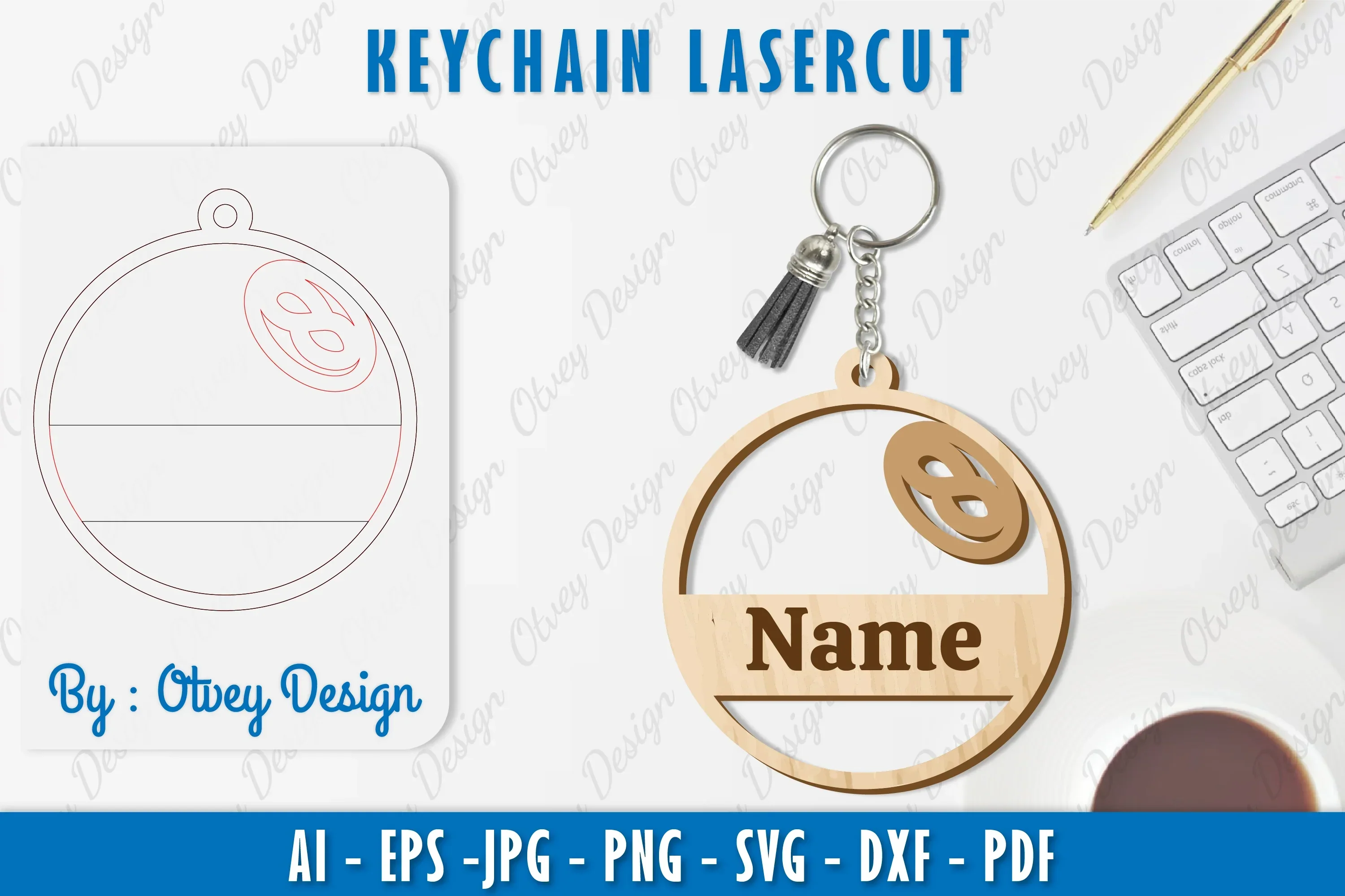 Ball Keychain SVG Bundle