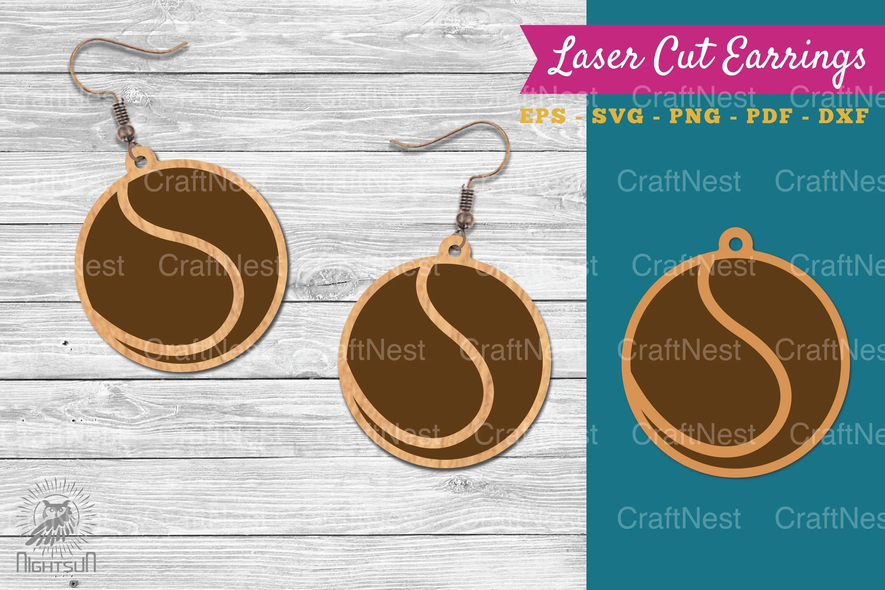 Baseball Laser Cut Earrings SVG Bundle