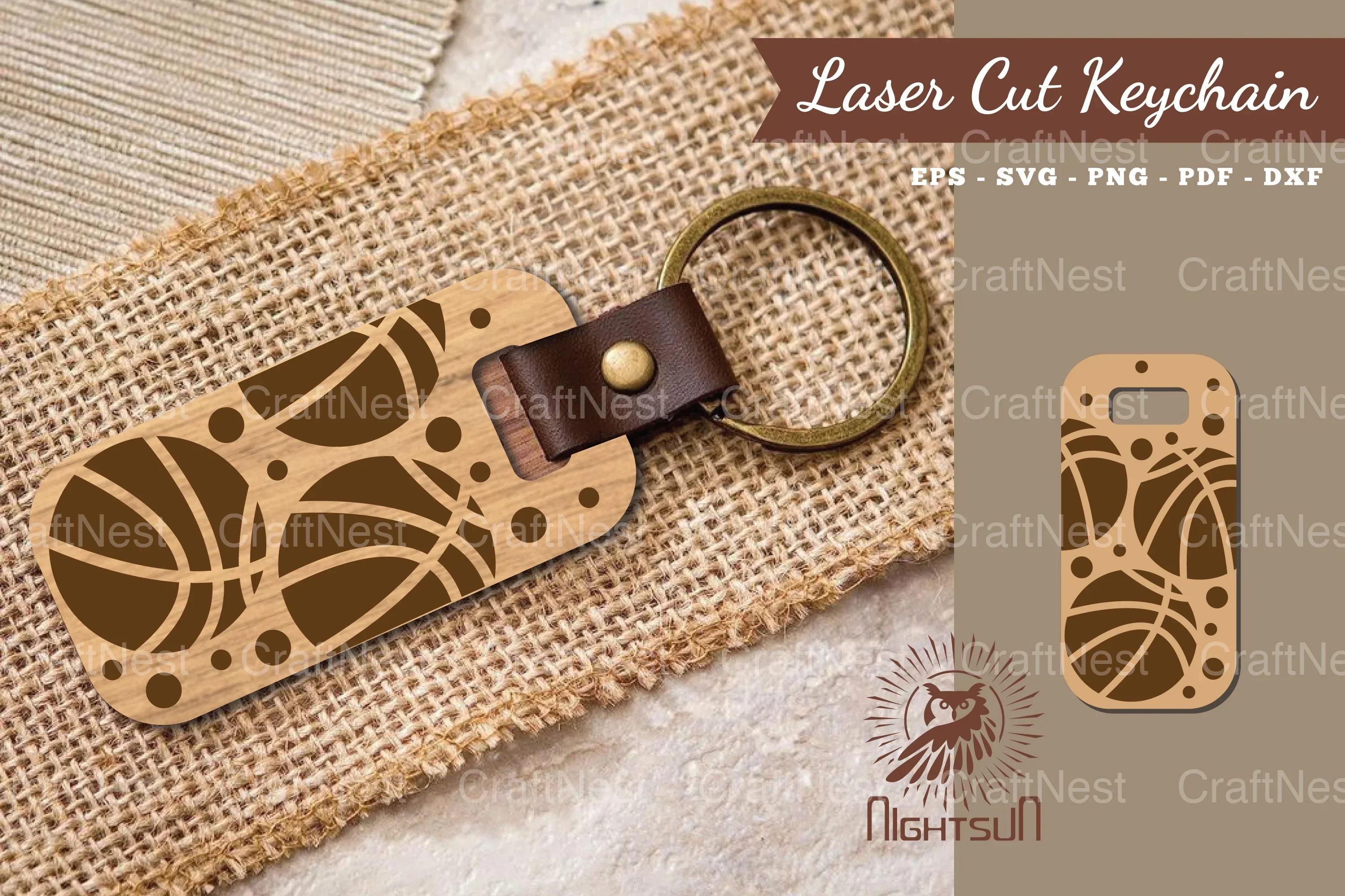 Basketball Laser Cut Keychain Design Bundle