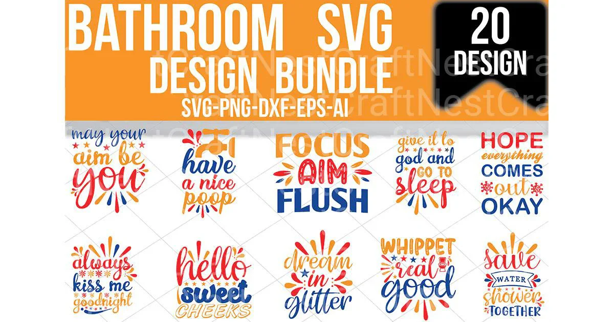 Bathroom SVG Bundle
