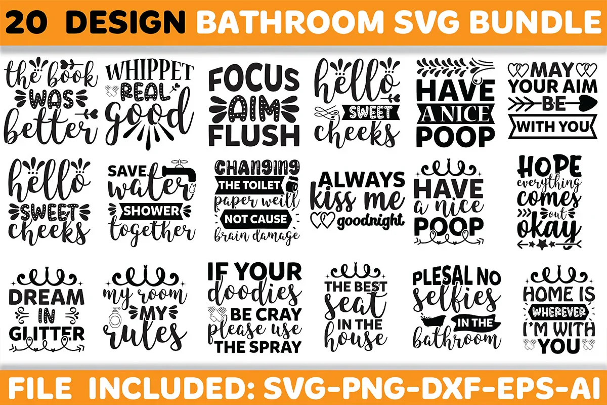 Bathroom SVG Bundle